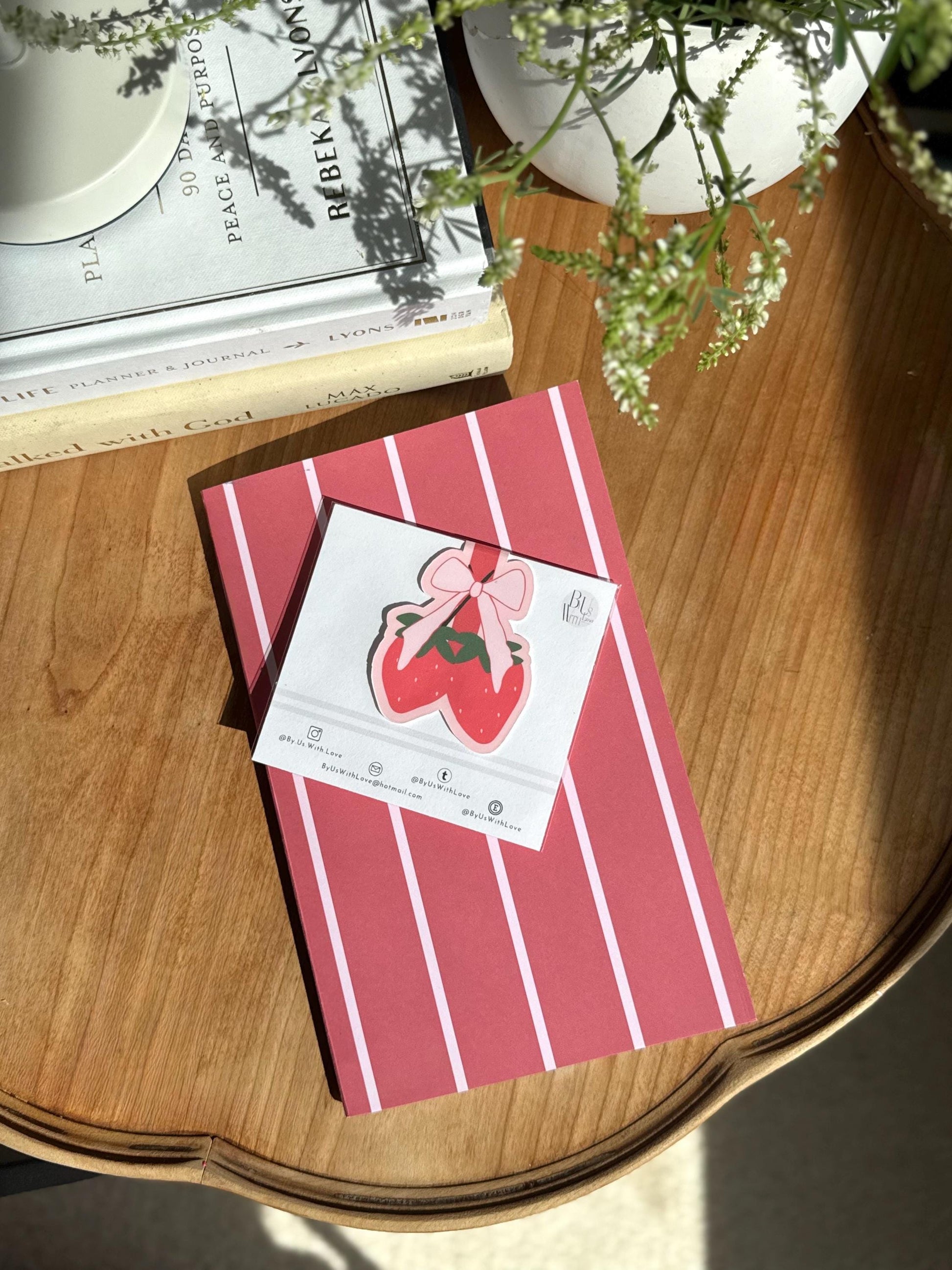 Strawberry Magnetic Bookmark – Cute & Durable Page Marker