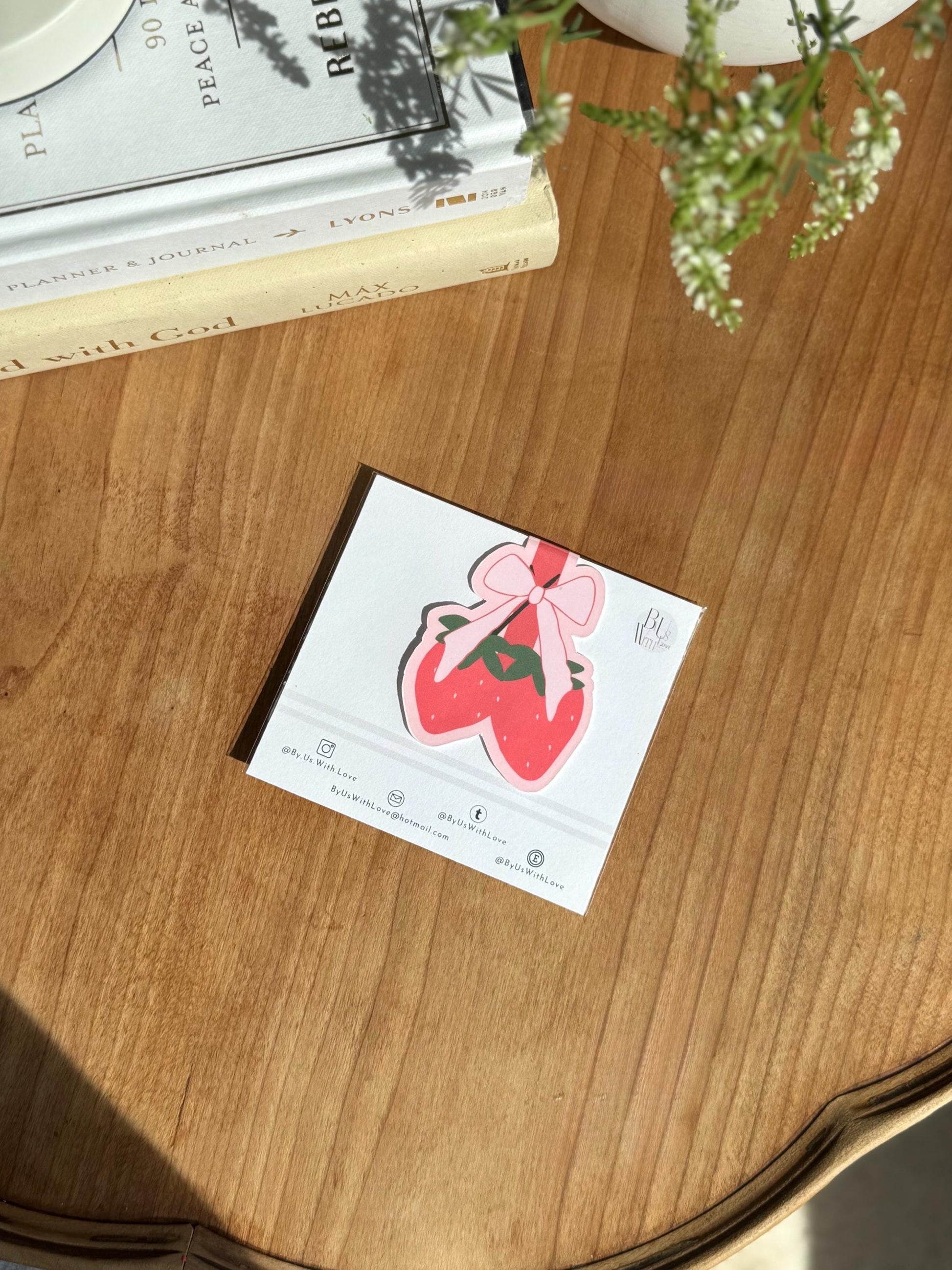 Strawberry Magnetic Bookmark – Cute & Durable Page Marker