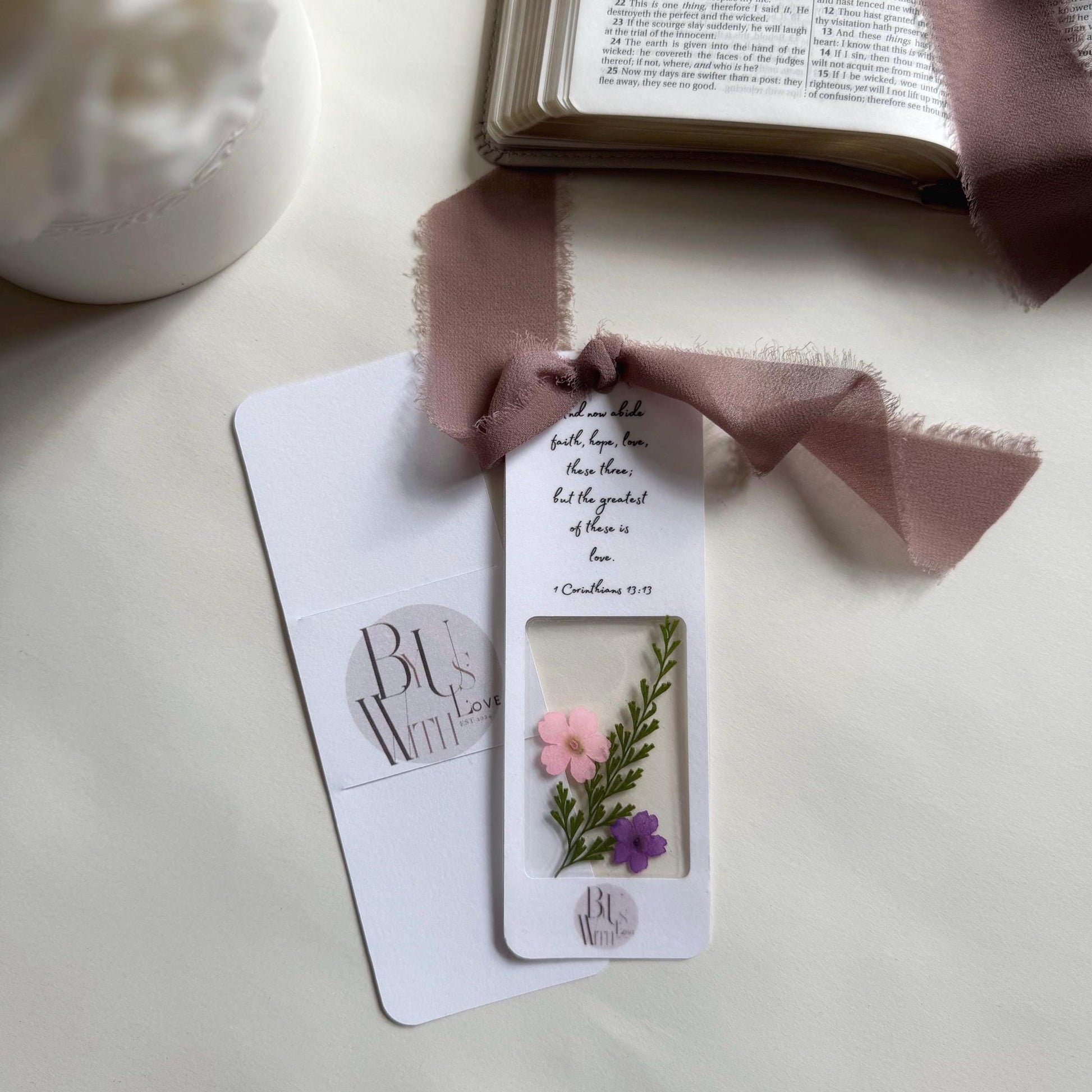 Customized Dried Floral Bookmark
