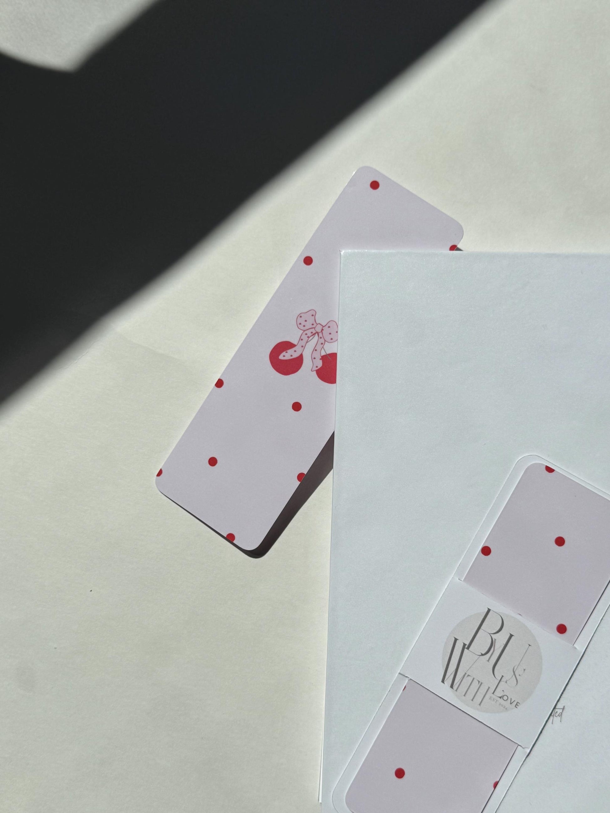 Double-Sided Cherry Bookmark