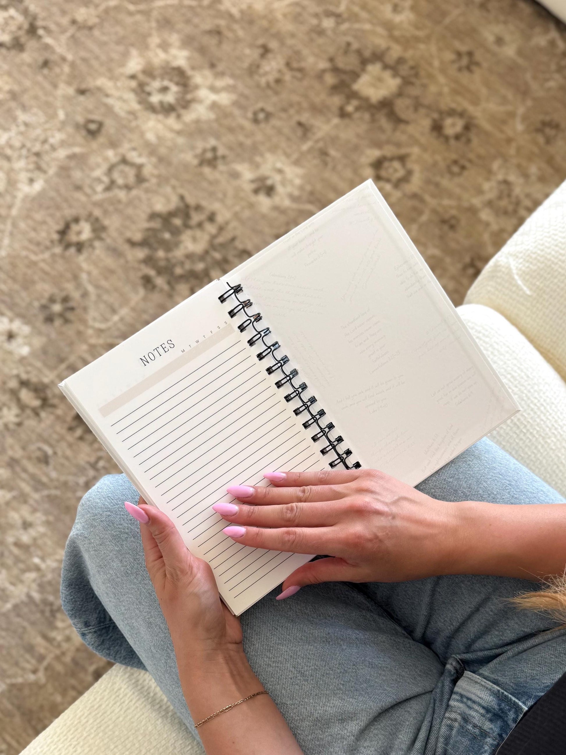 Hardcover Beige Stripes Bible Study Journal