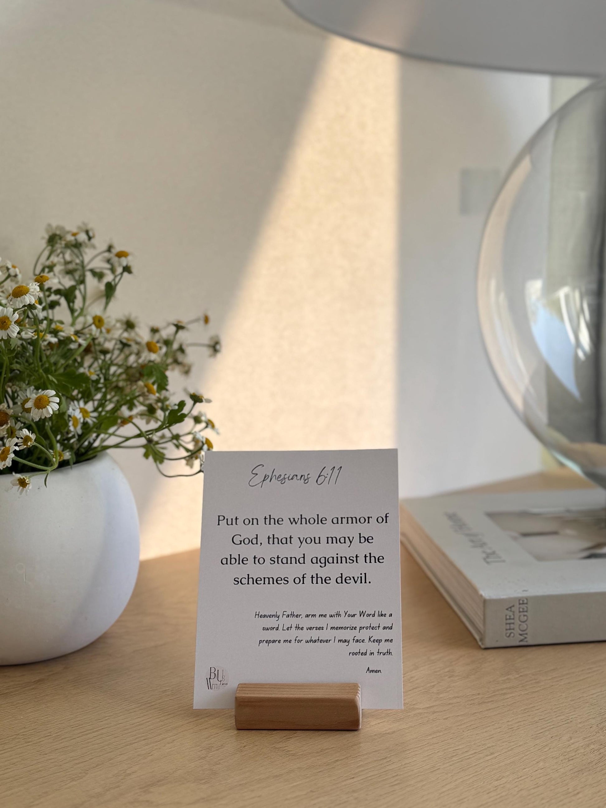 Bible Verse Cards – 12 Neutral Scripture Memory Cards with Prayer