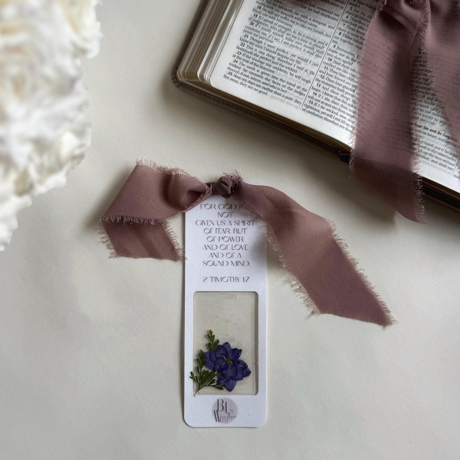 Customized Dried Floral Bookmark