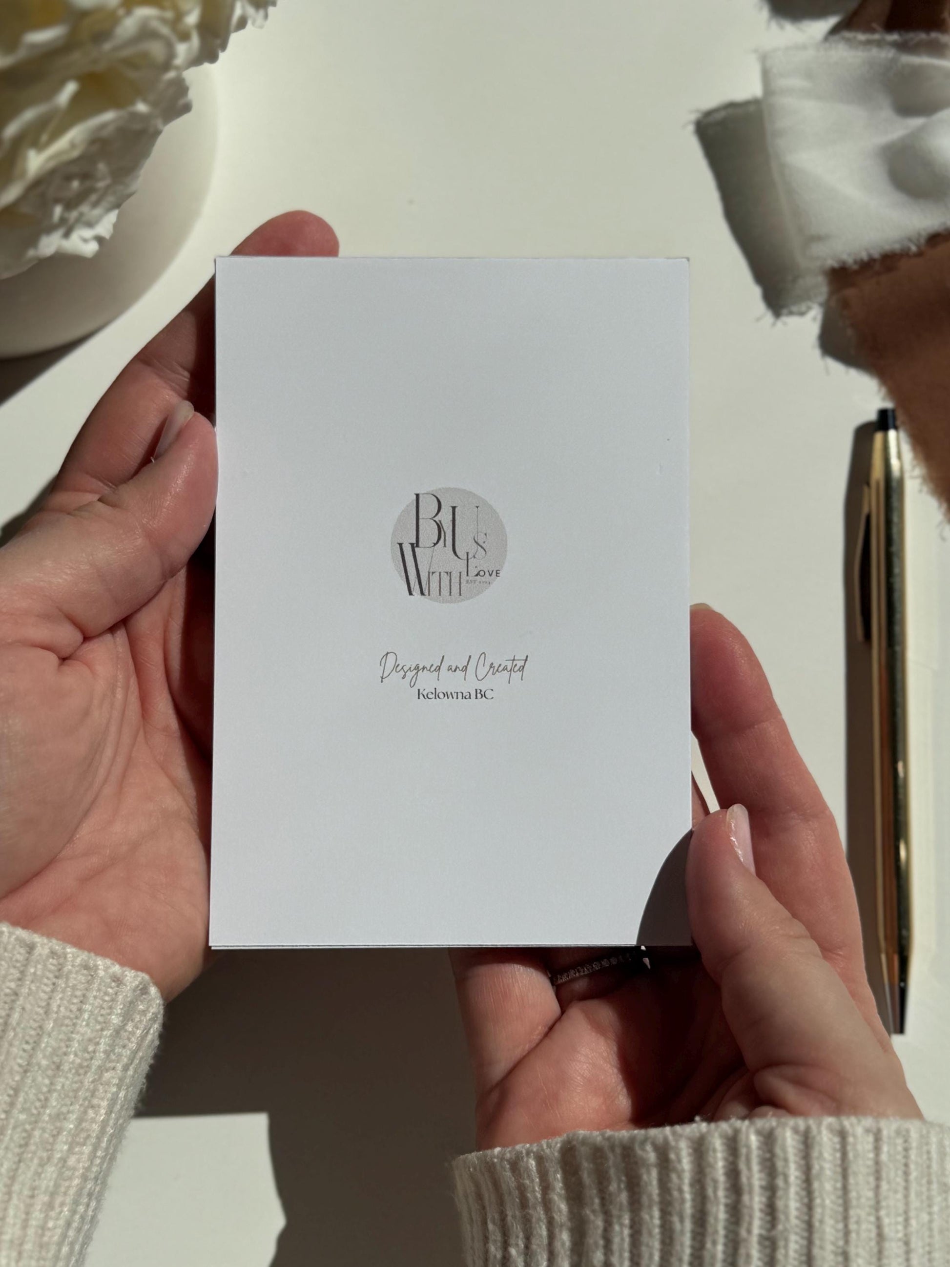 Beige Lined Border Notepad