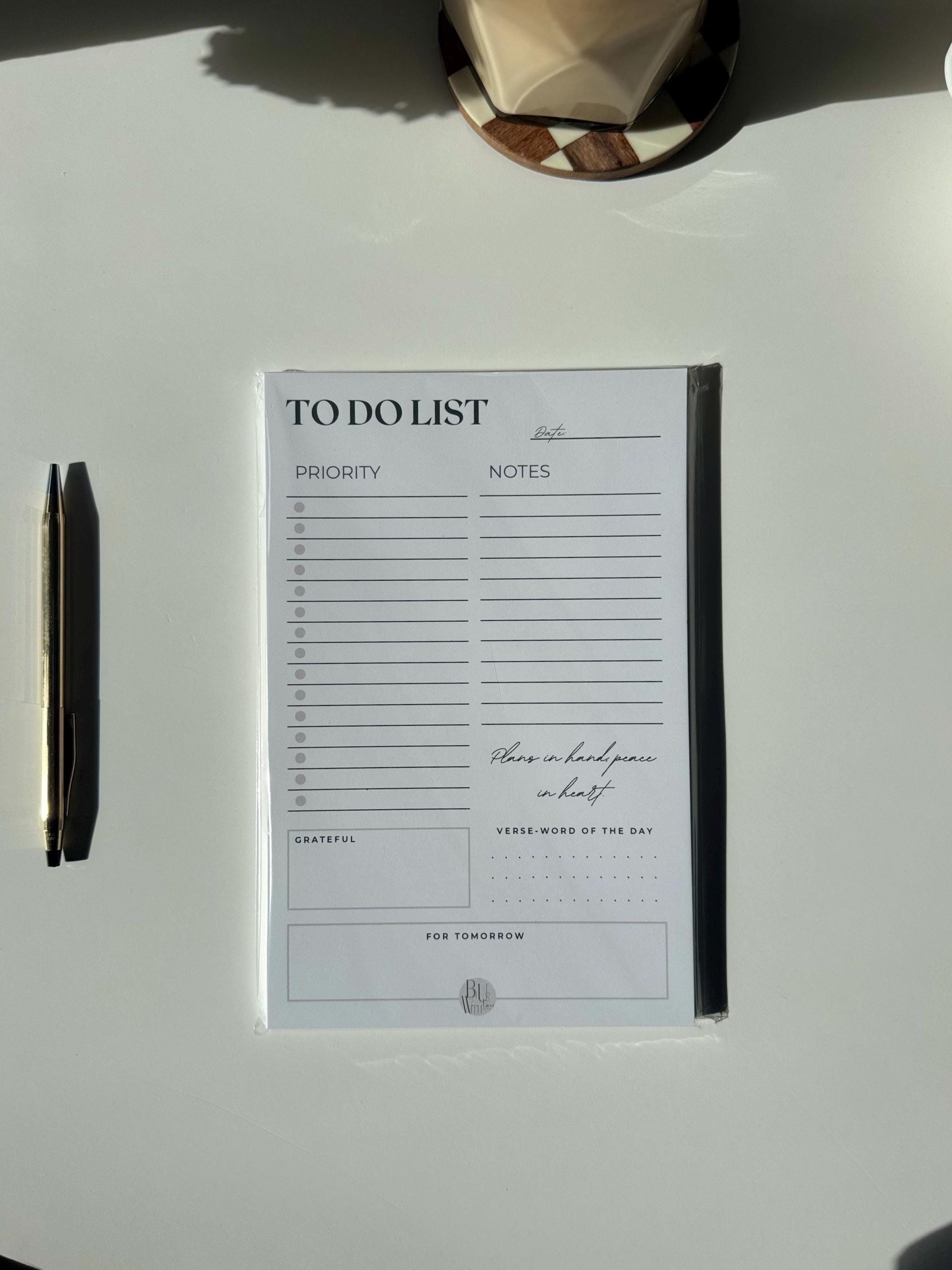 Intentional Living Daily Planner Notepad | A5 Tear-Off To-Do