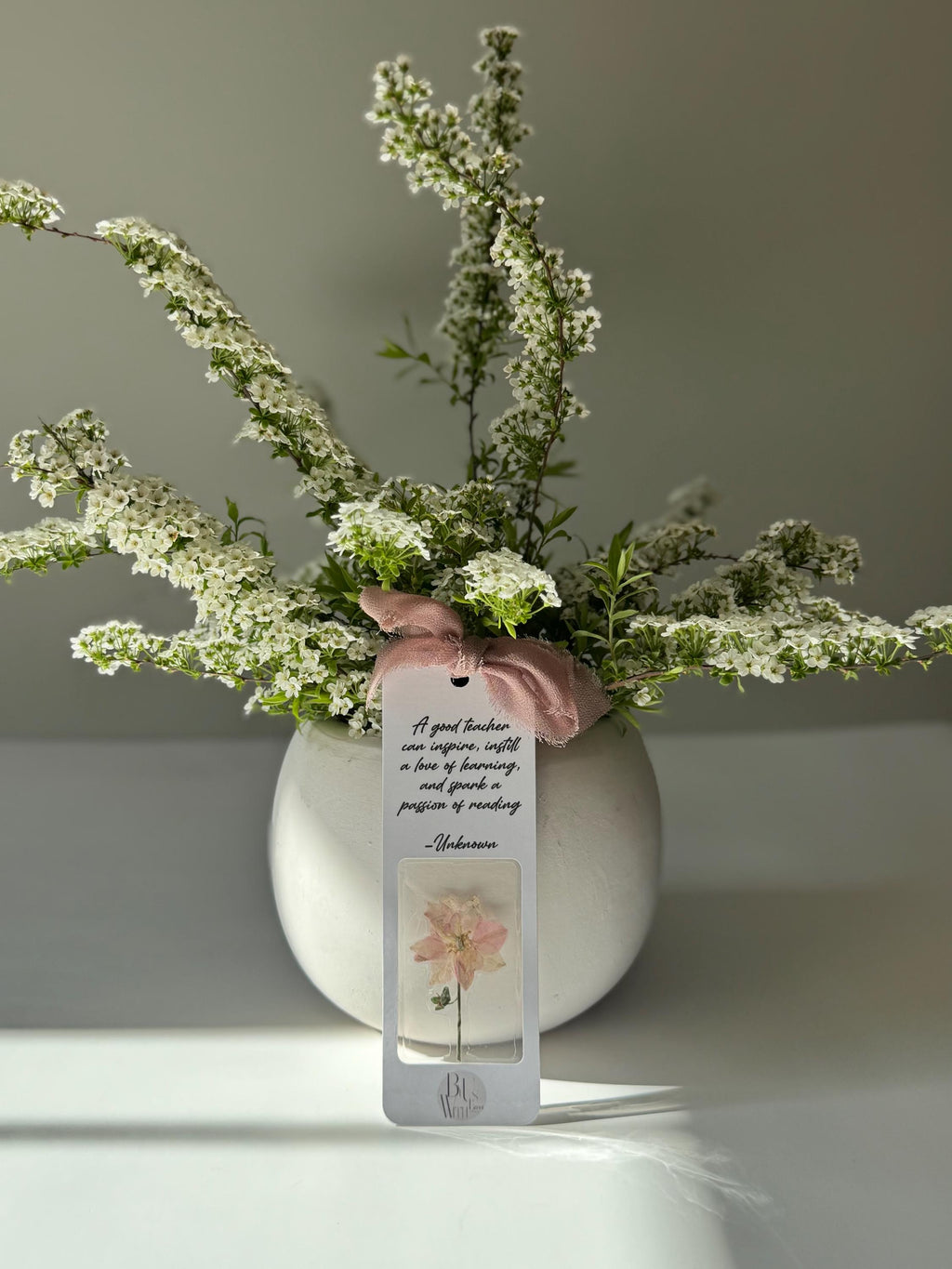 Pressed Flower Bookmark – Personalized Gift