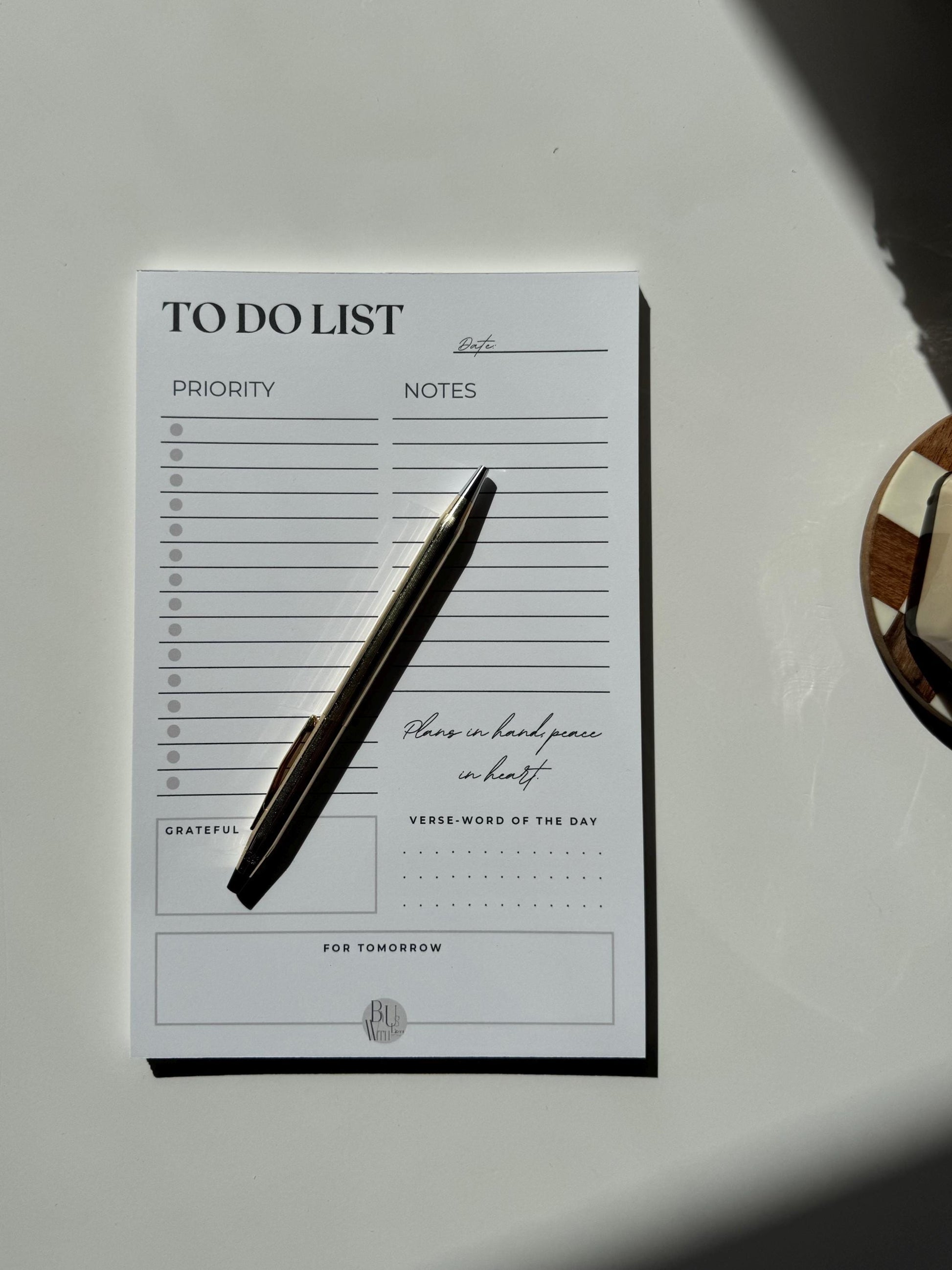 Intentional Living Daily Planner Notepad | A5 Tear-Off To-Do