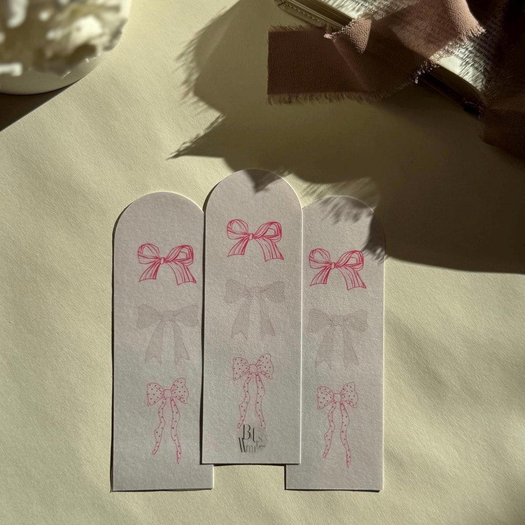 Girlie Pink Bows Bookmark