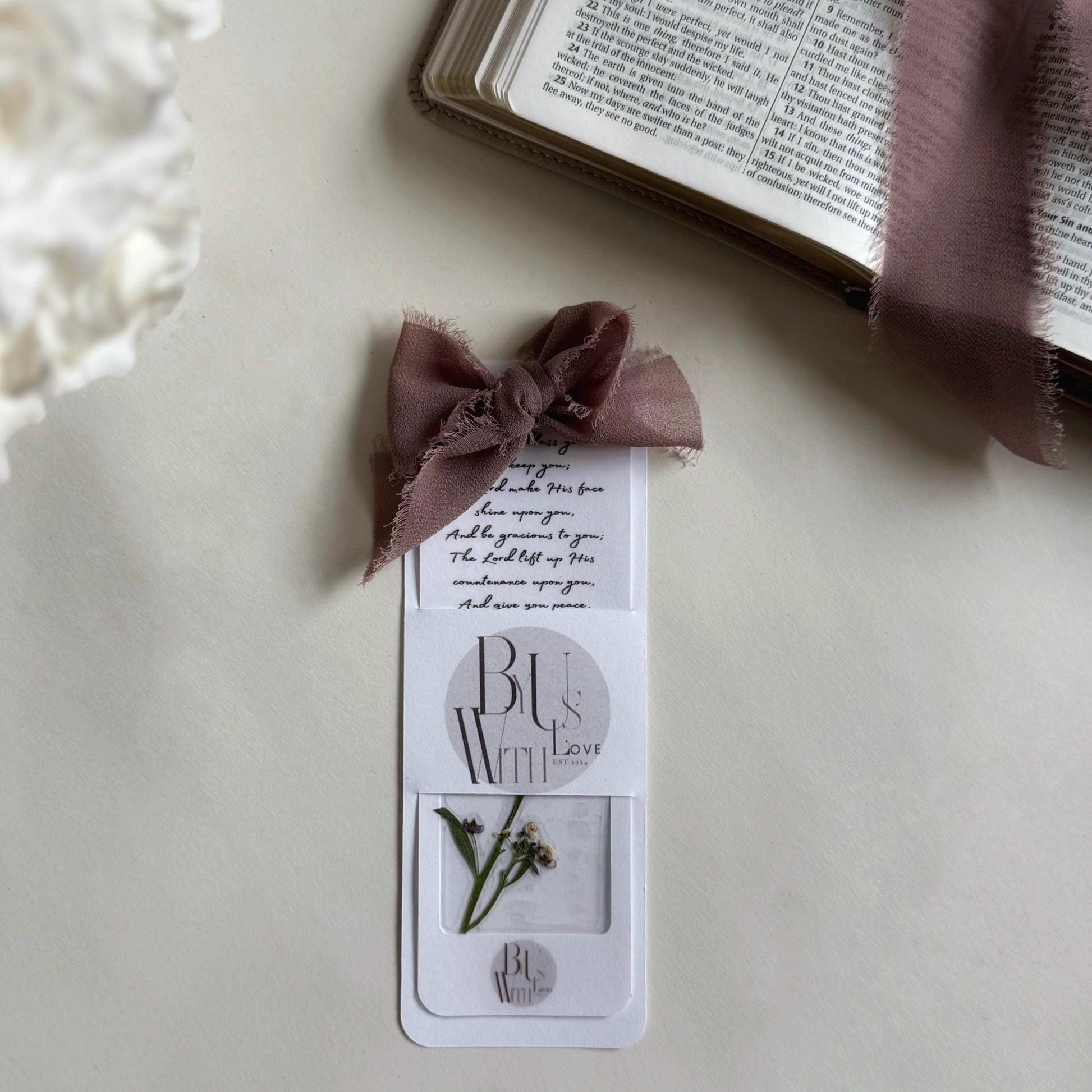 Customized Dried Floral Bookmark