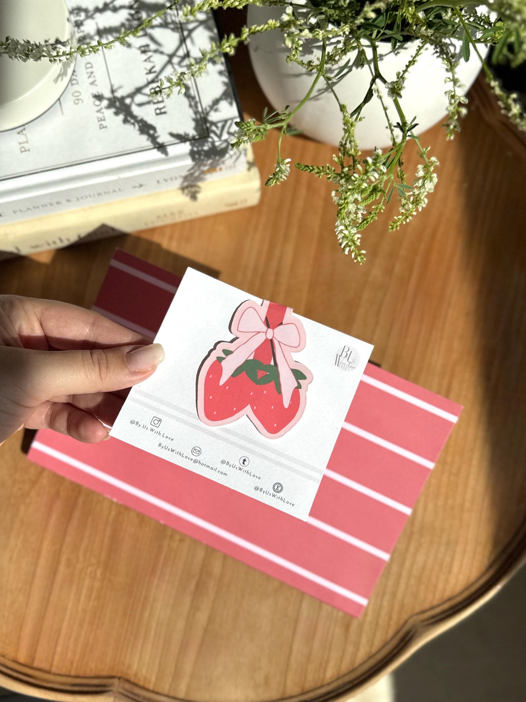 Strawberry Magnetic Bookmark – Cute & Durable Page Marker