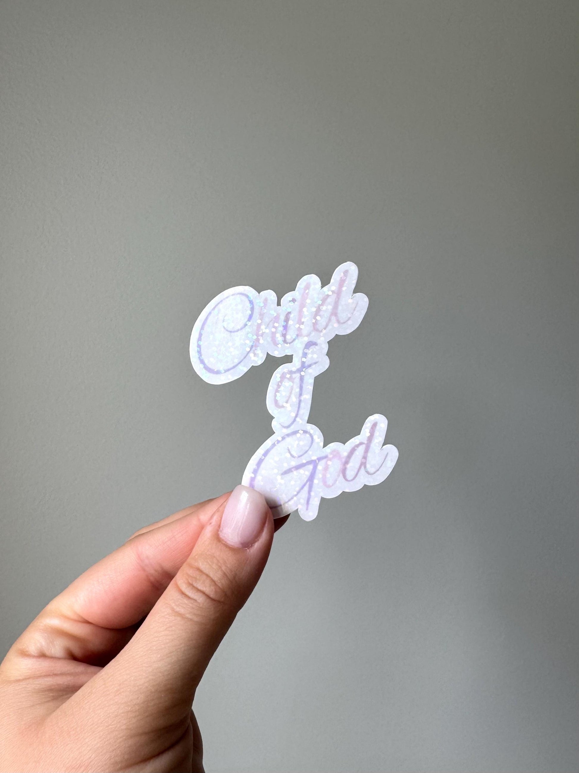 Pink Sparkly “Child of God” Sticker