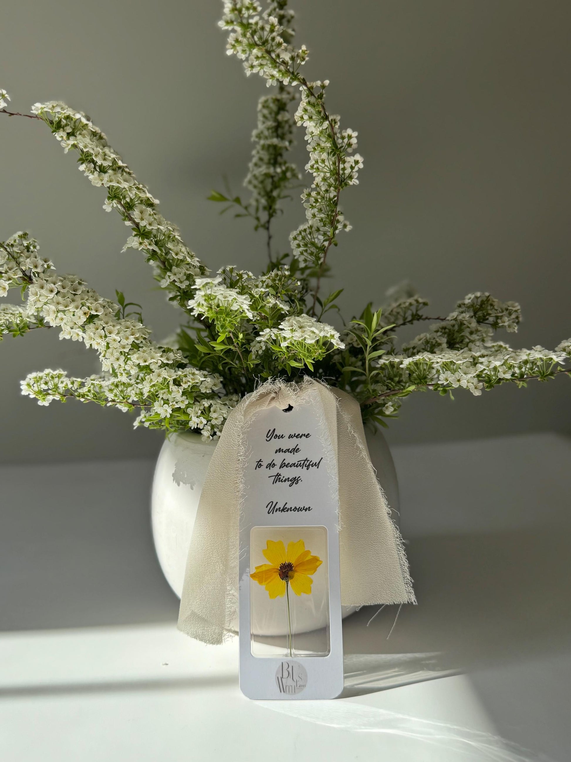 Pressed Flower Bookmark – Personalized Gift