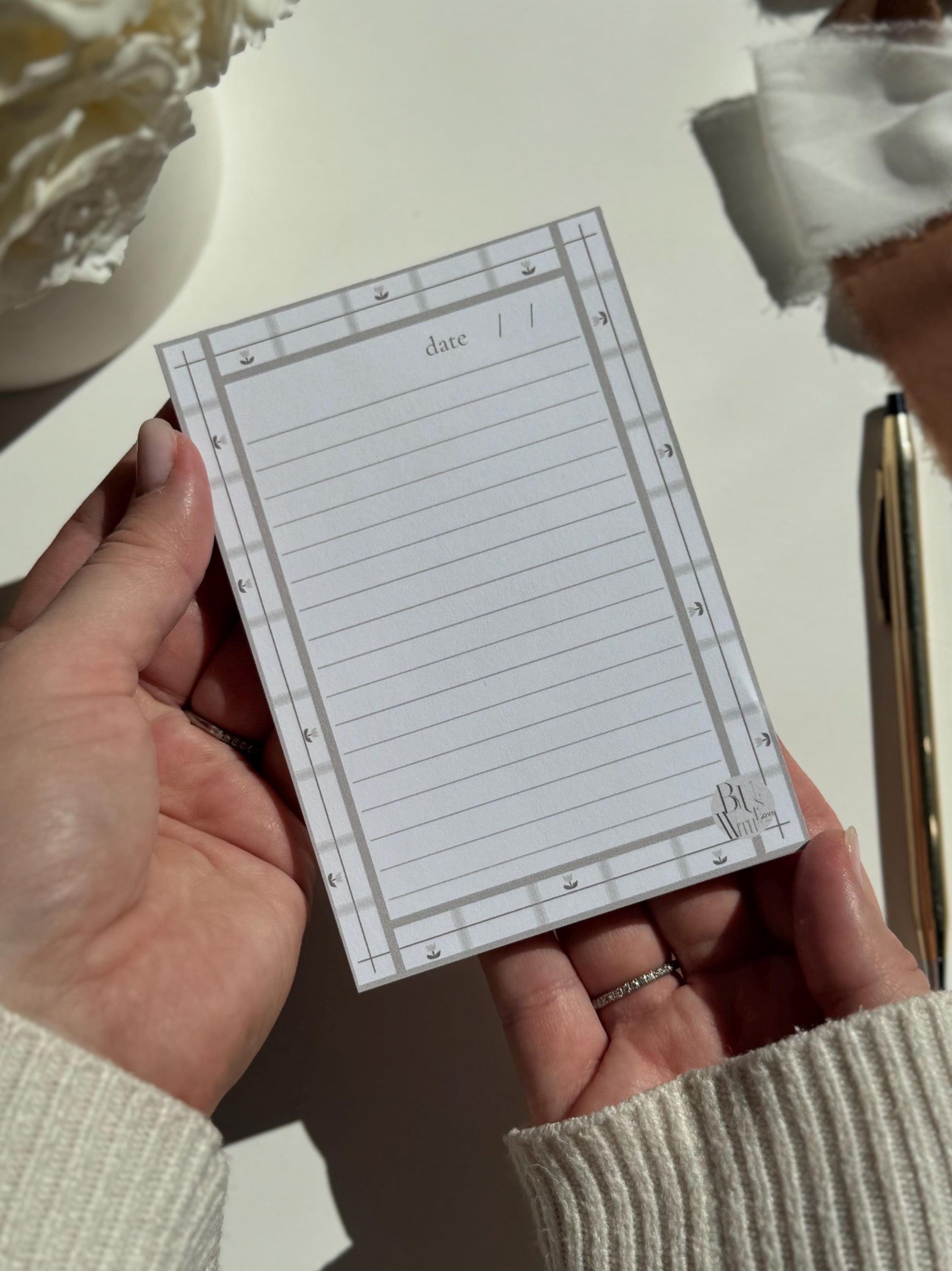 Beige Tulip Notepad
