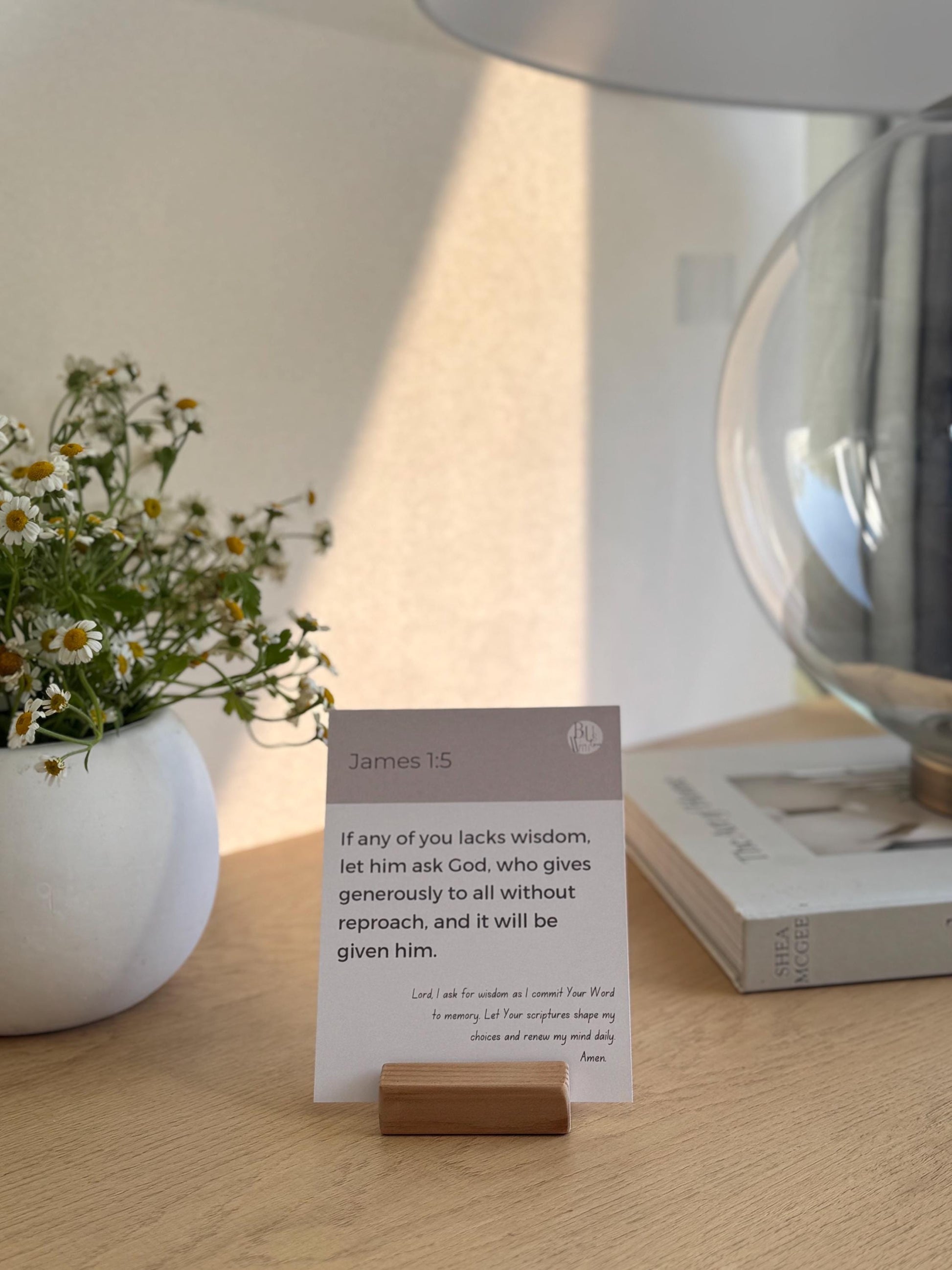 Bible Verse Cards – 12 Neutral Scripture Memory Cards with Prayer
