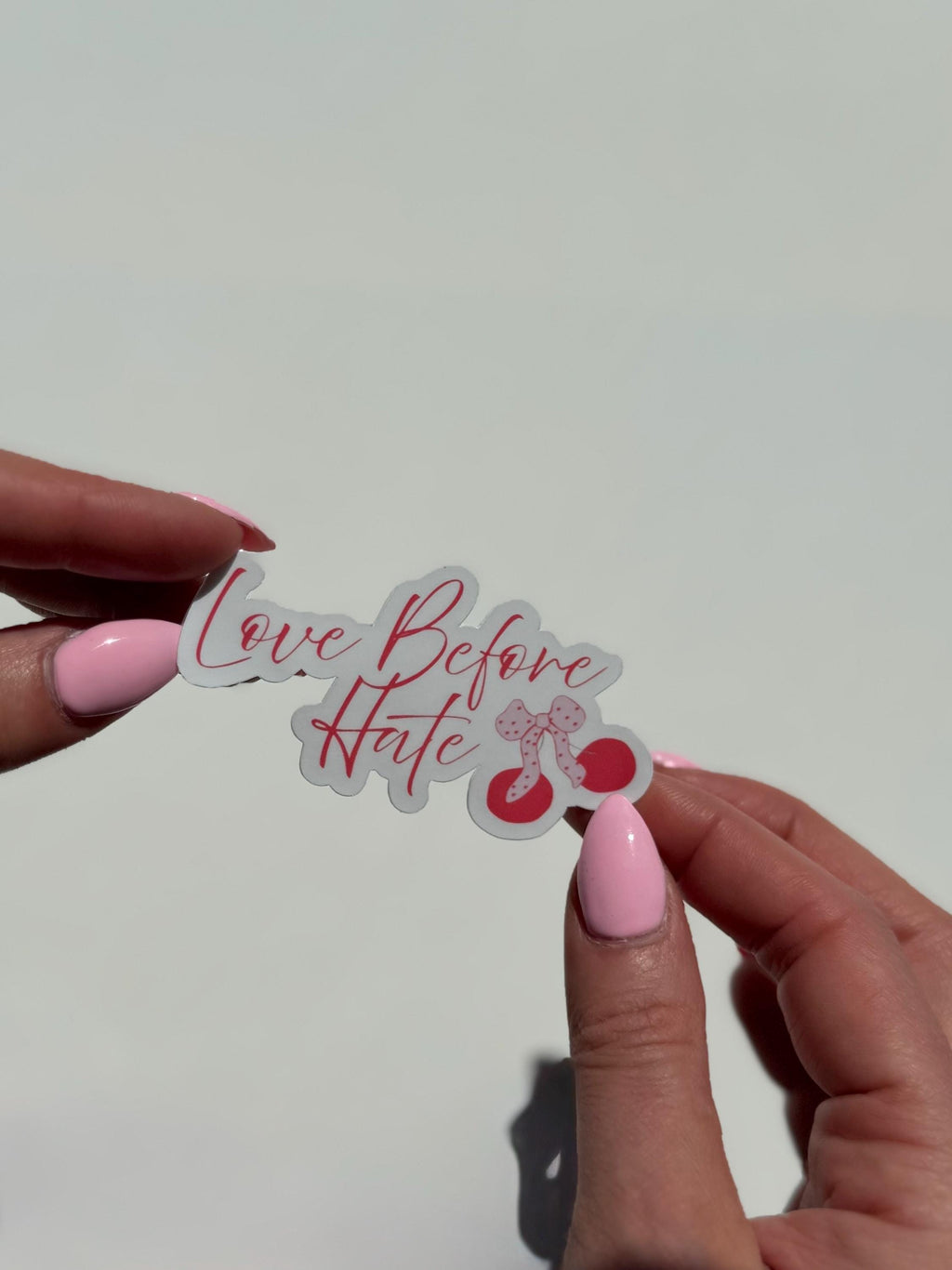 Love Over Hate - Cherry Sticker