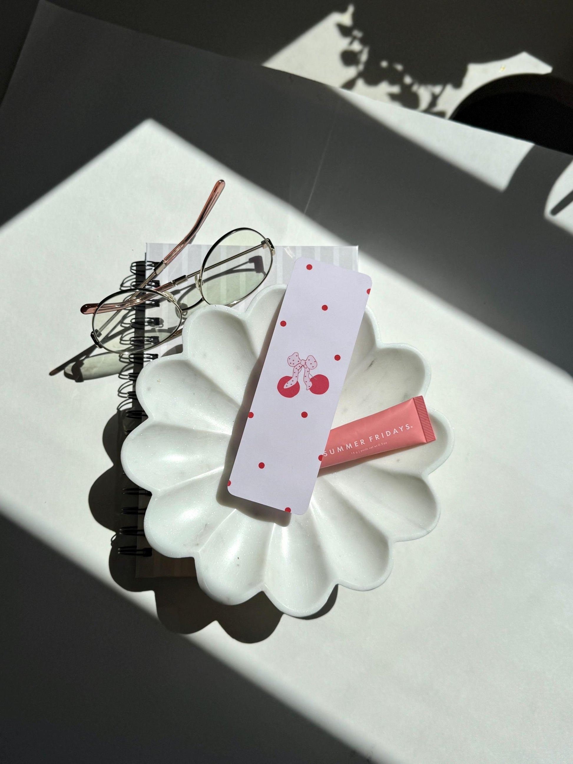 Double-Sided Cherry Bookmark