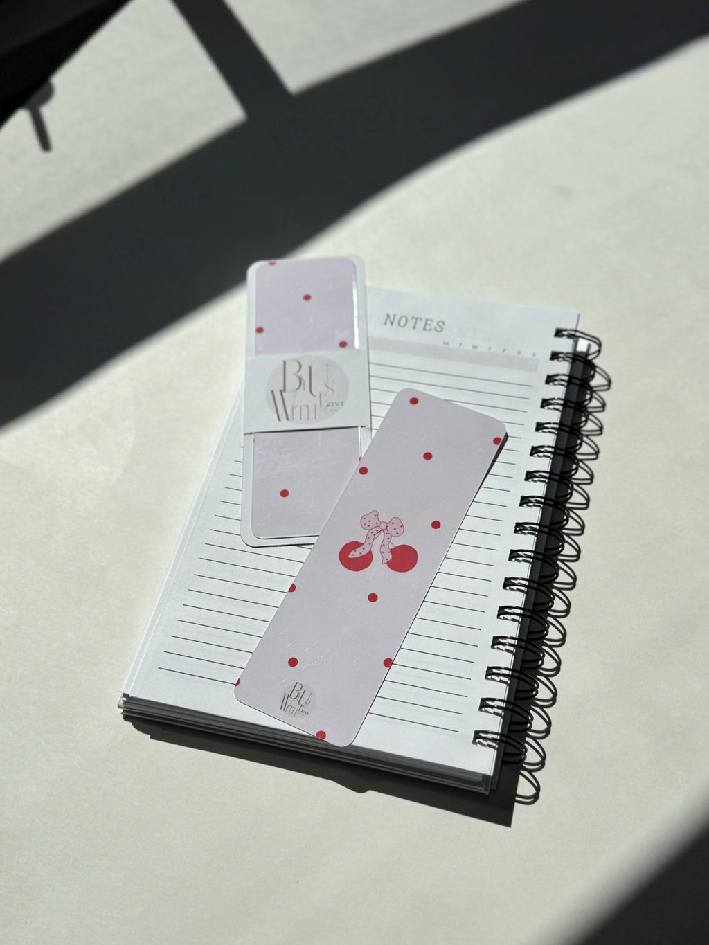 Double-Sided Cherry Bookmark