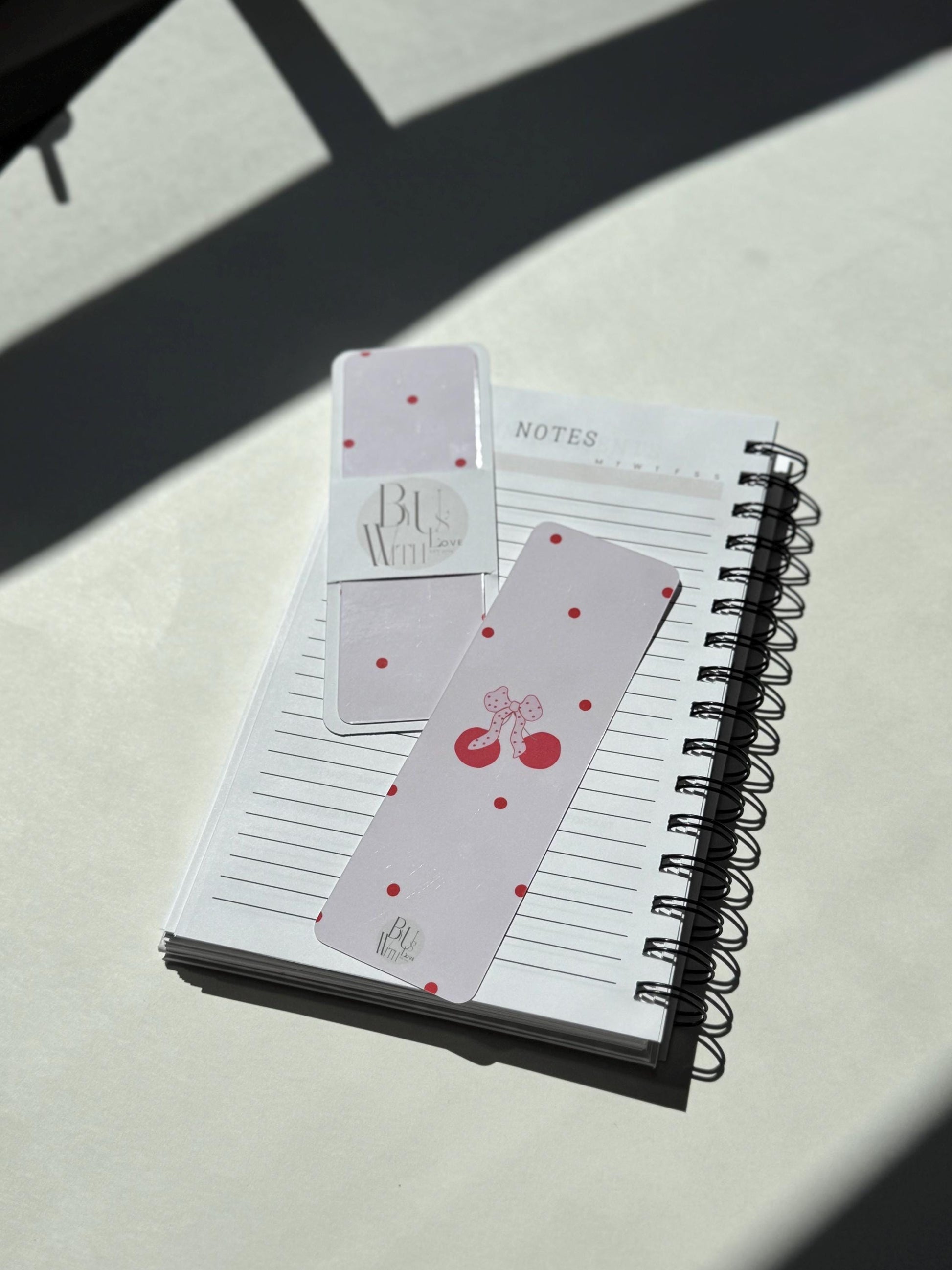 Double-Sided Cherry Bookmark