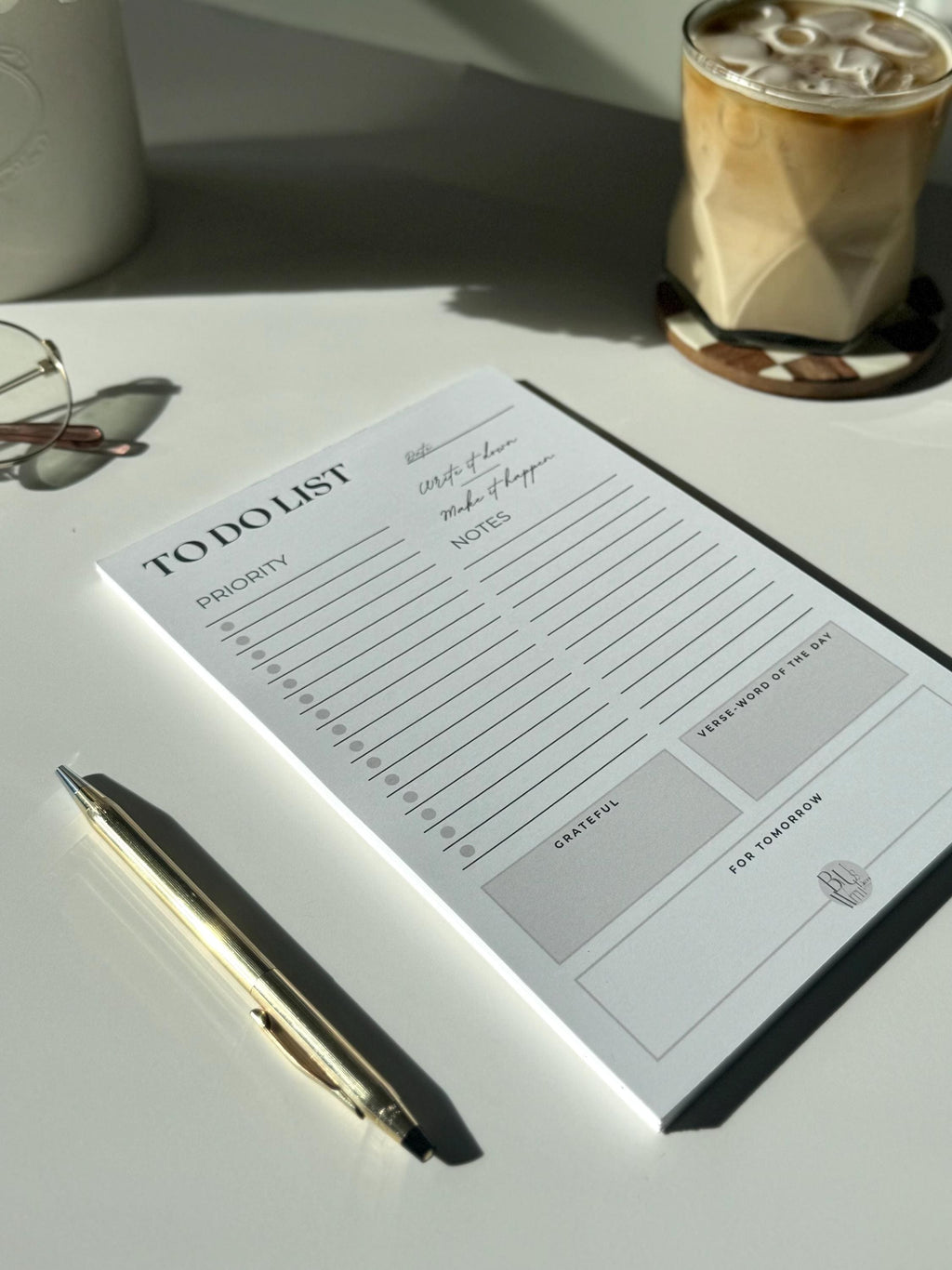 Neutral Daily To-Do List Notepad — Calm Your Chaos with Purposeful Planning