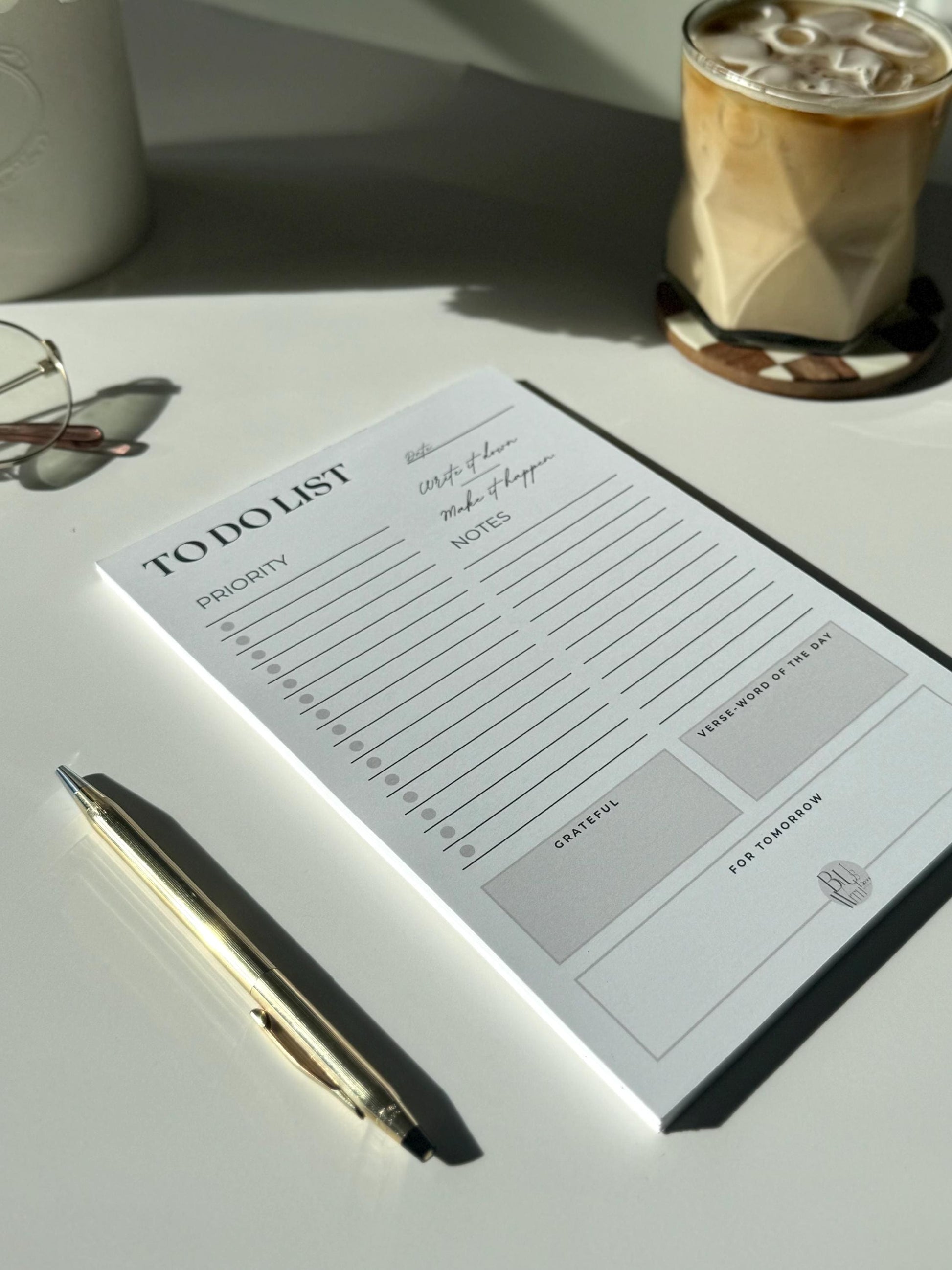 Neutral Daily To-Do List Notepad — Calm Your Chaos with Purposeful Planning