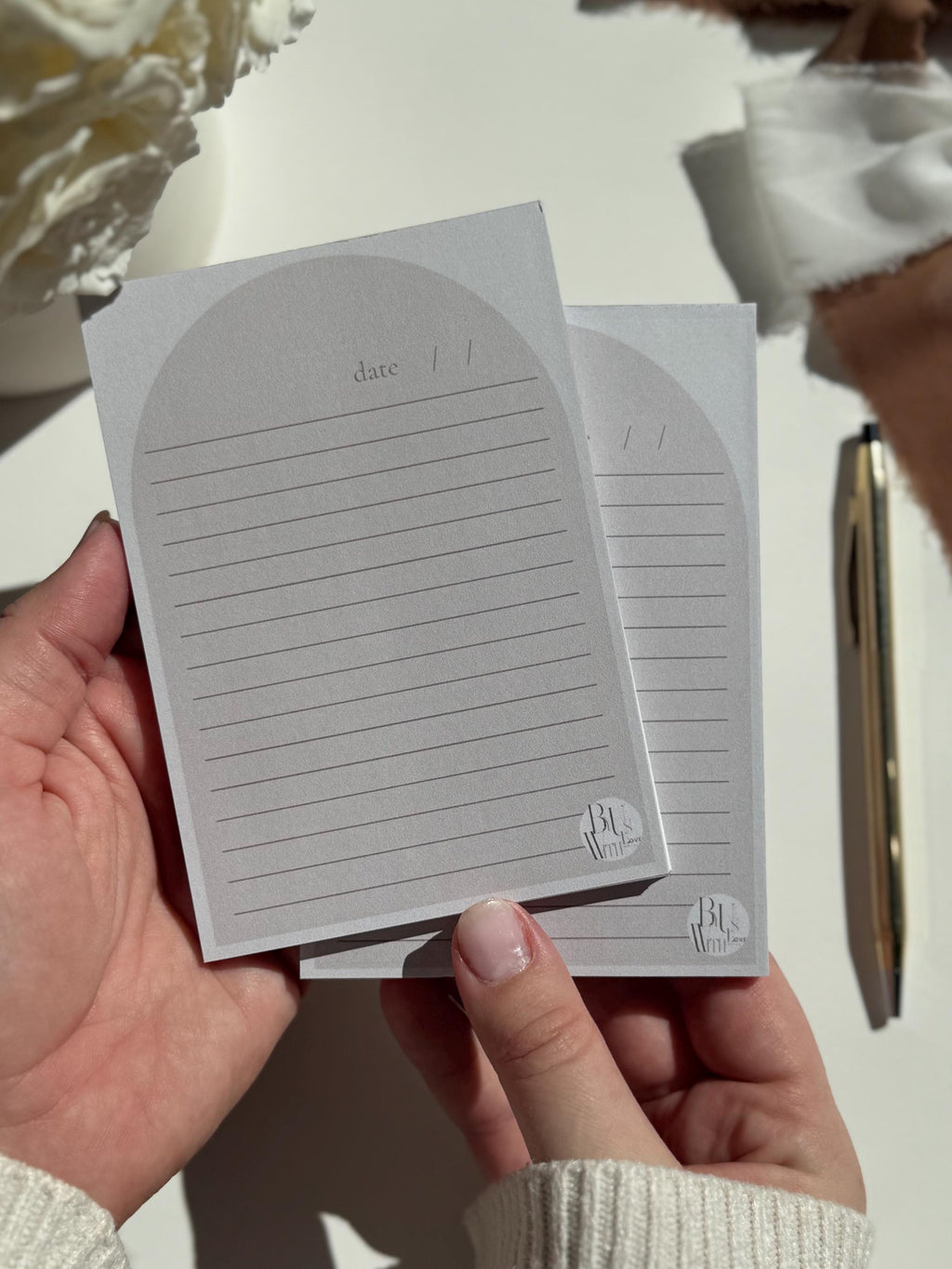 Beige Arched Design Notepad