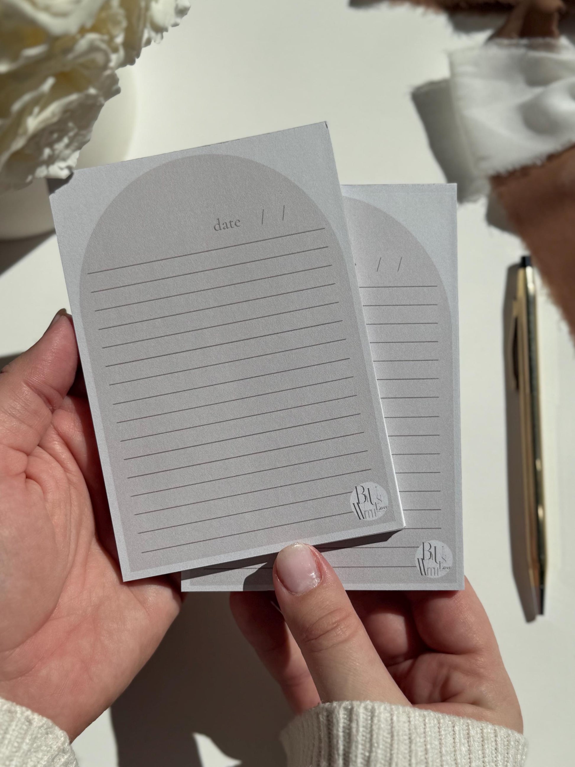 Beige Arched Design Notepad