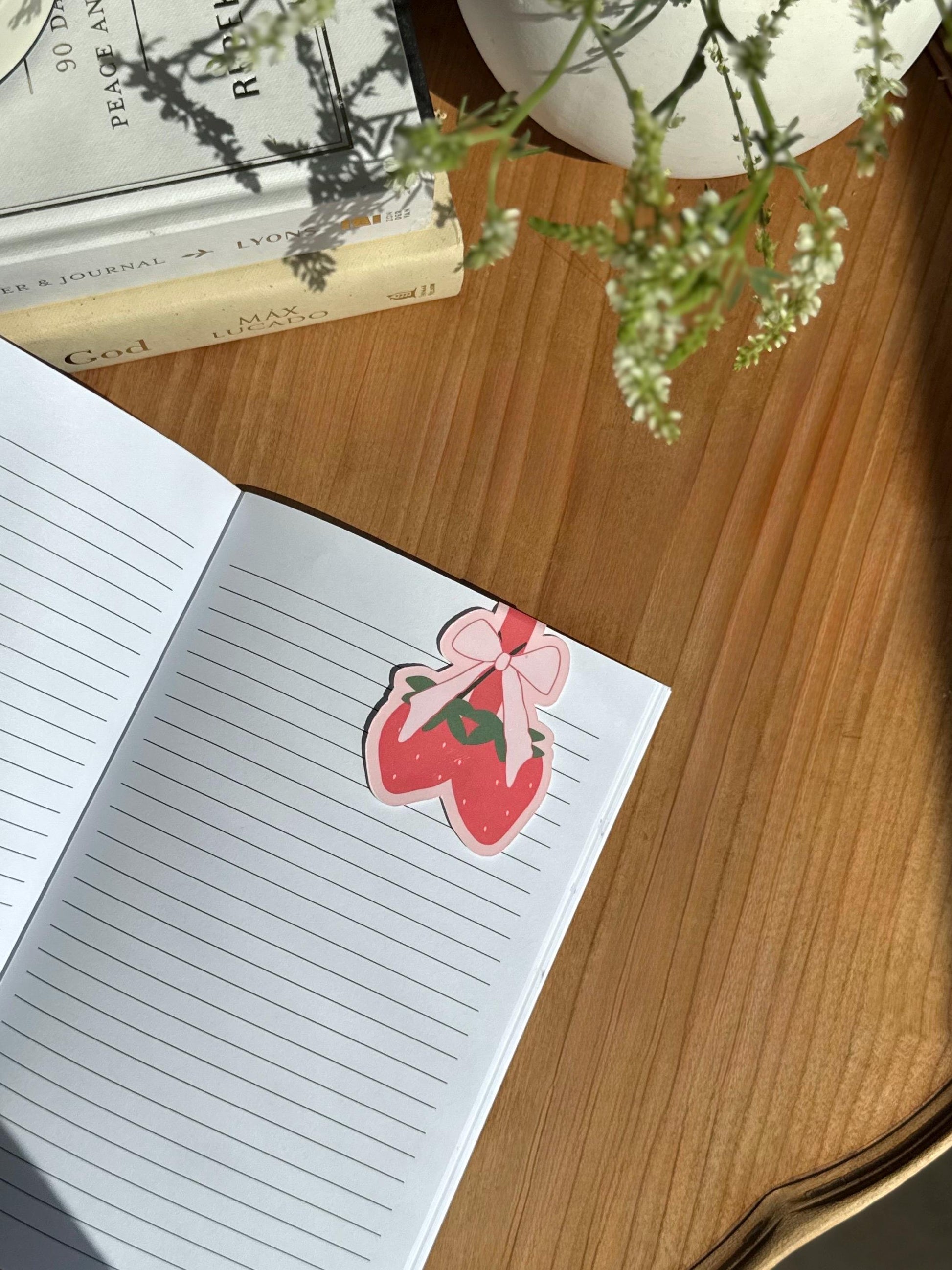 Strawberry Magnetic Bookmark – Cute & Durable Page Marker