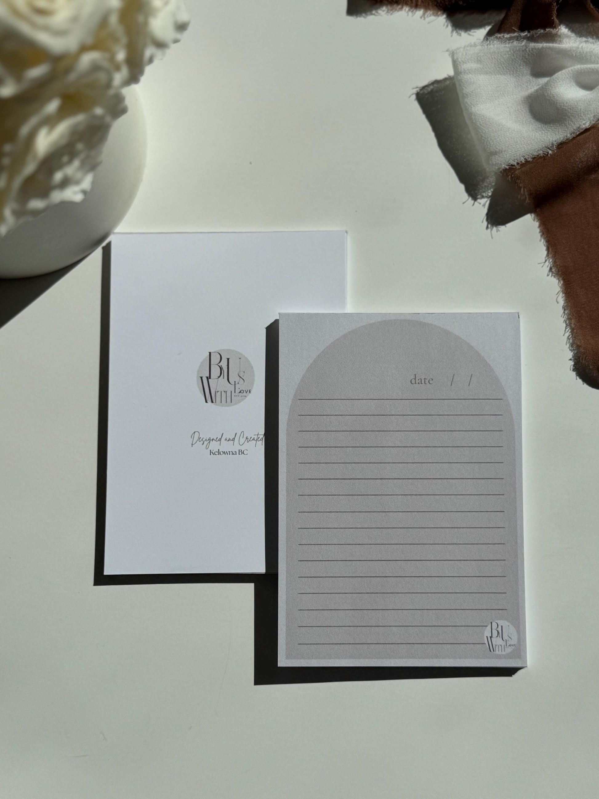 Beige Arched Design Notepad