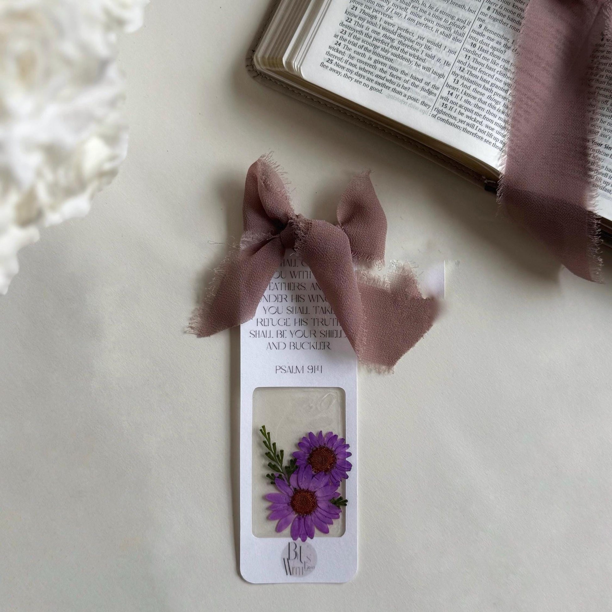 Customized Dried Floral Bookmark