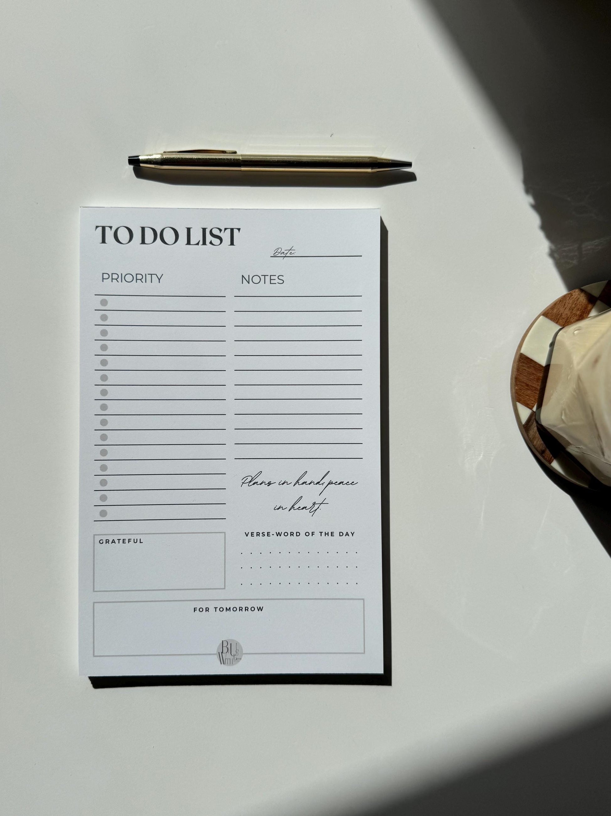 Intentional Living Daily Planner Notepad | A5 Tear-Off To-Do