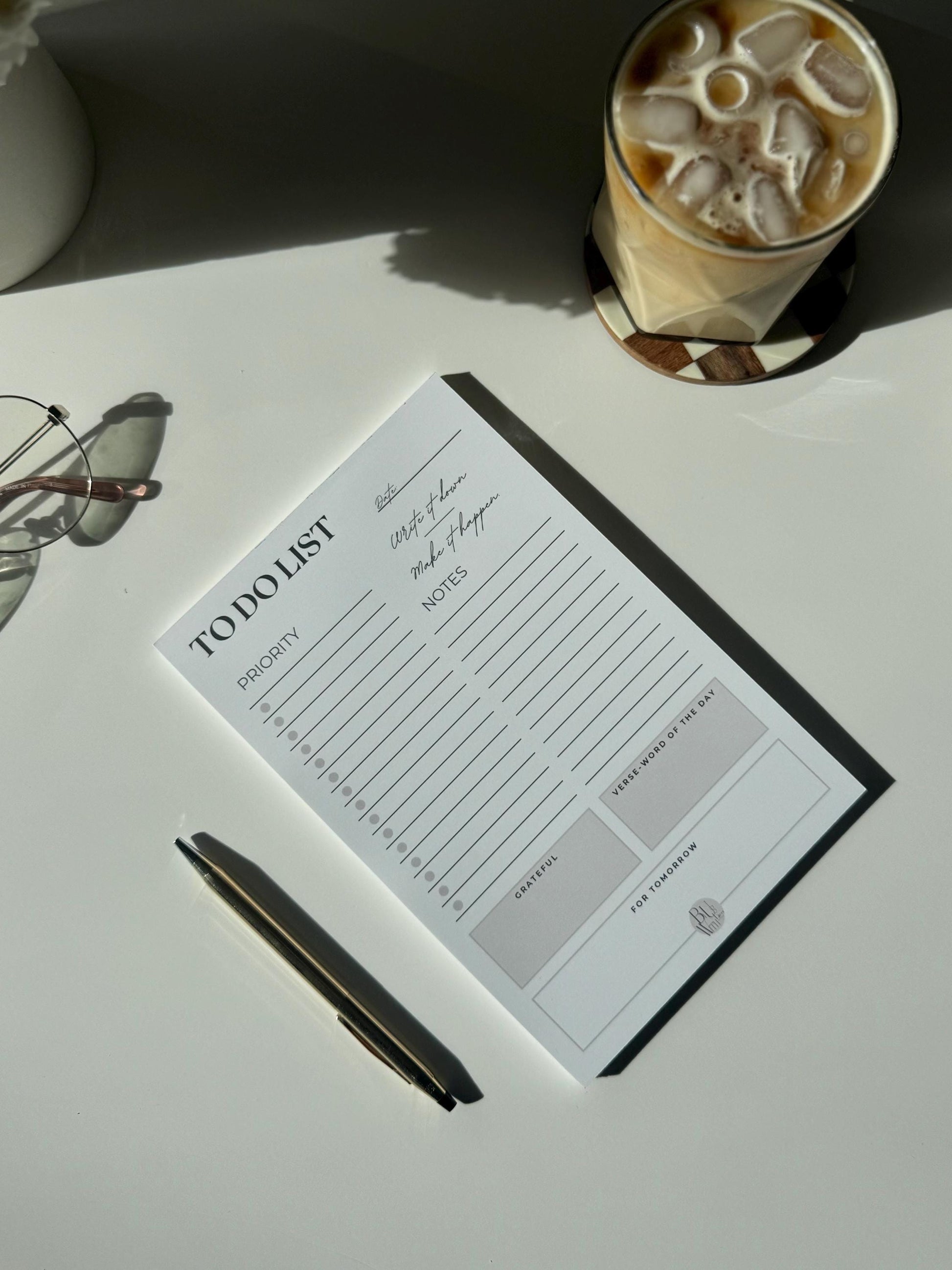 Neutral Daily To-Do List Notepad — Calm Your Chaos with Purposeful Planning