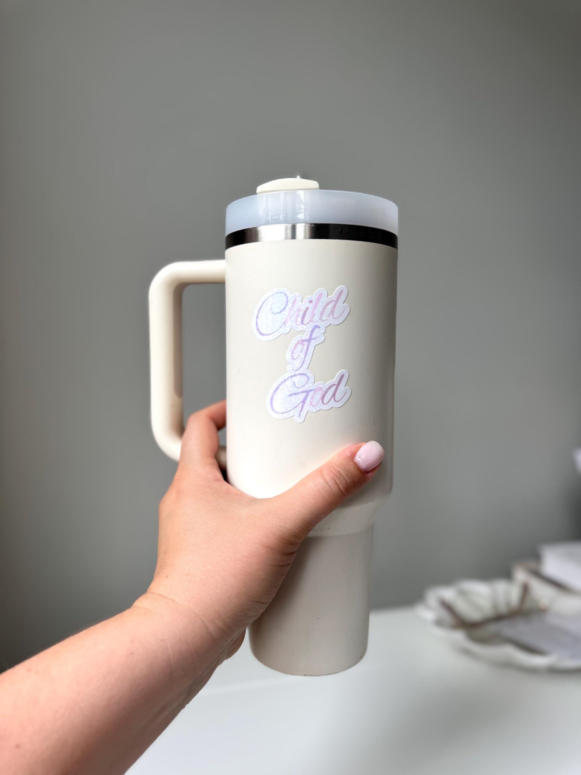 Pink Sparkly “Child of God” Sticker