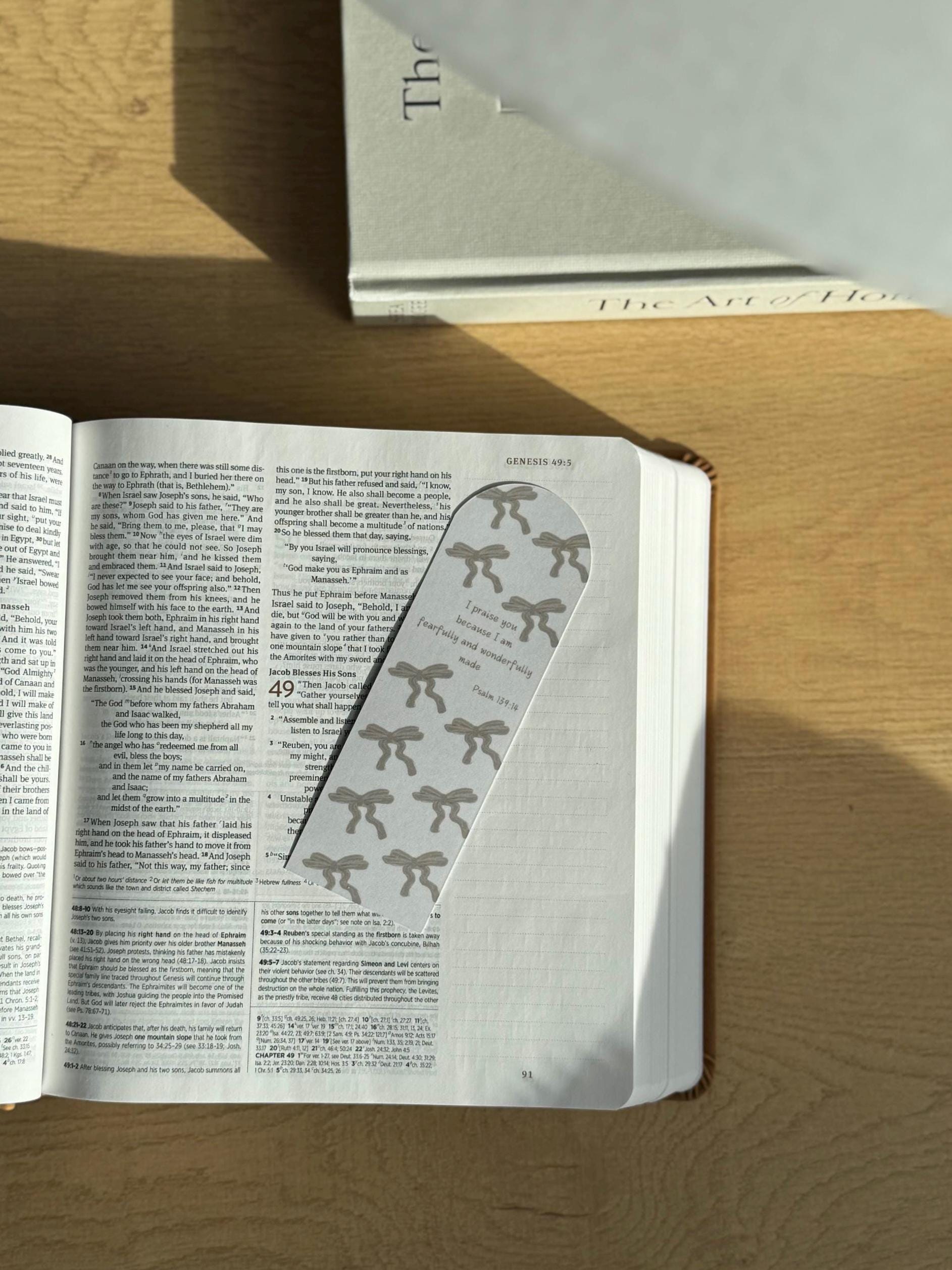 Minimalist Bow & Checkered Bible Bookmarks