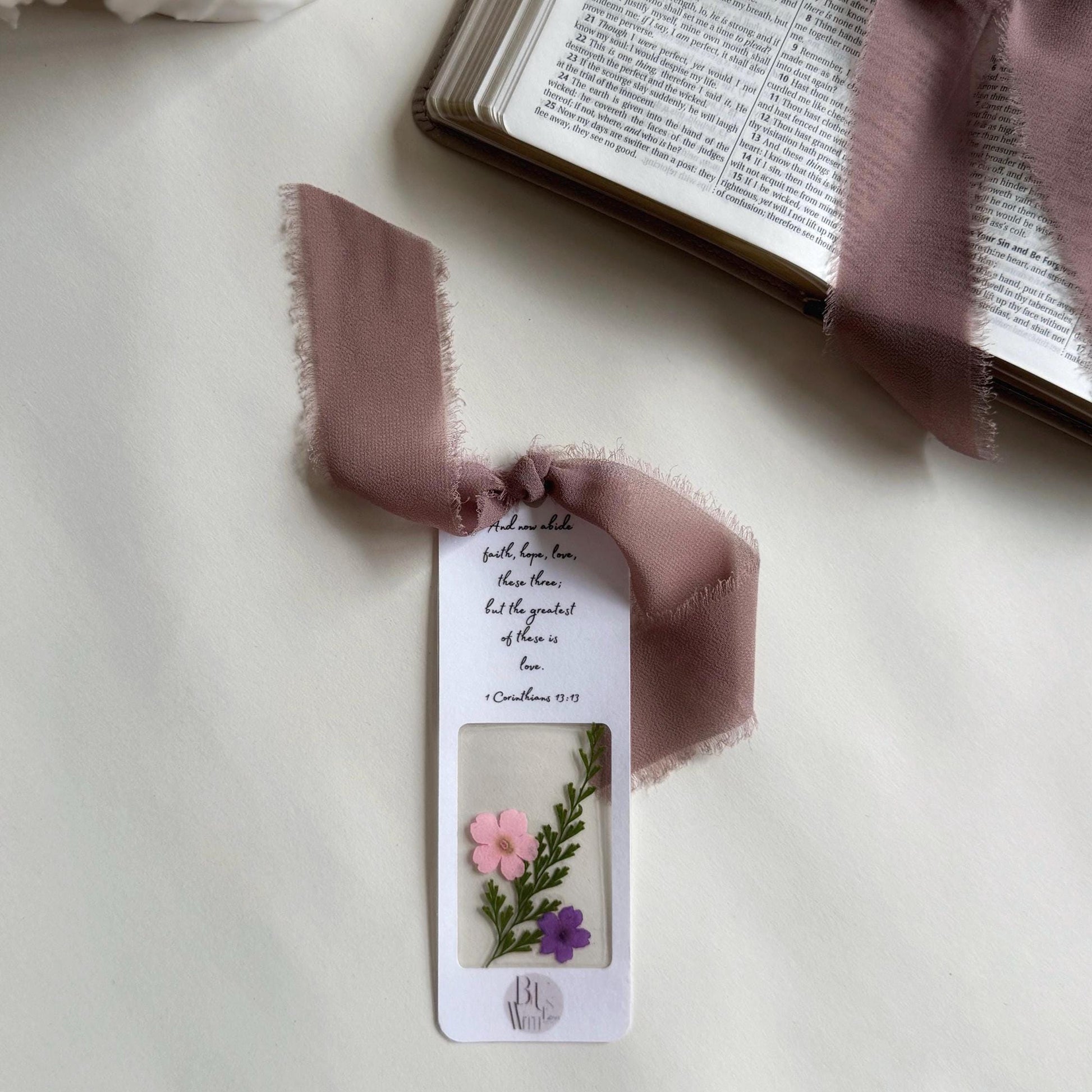 Customized Dried Floral Bookmark