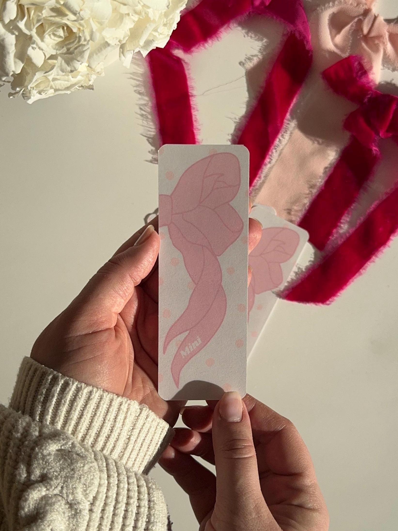 Mama & Mini Pink Bow Bookmark Set