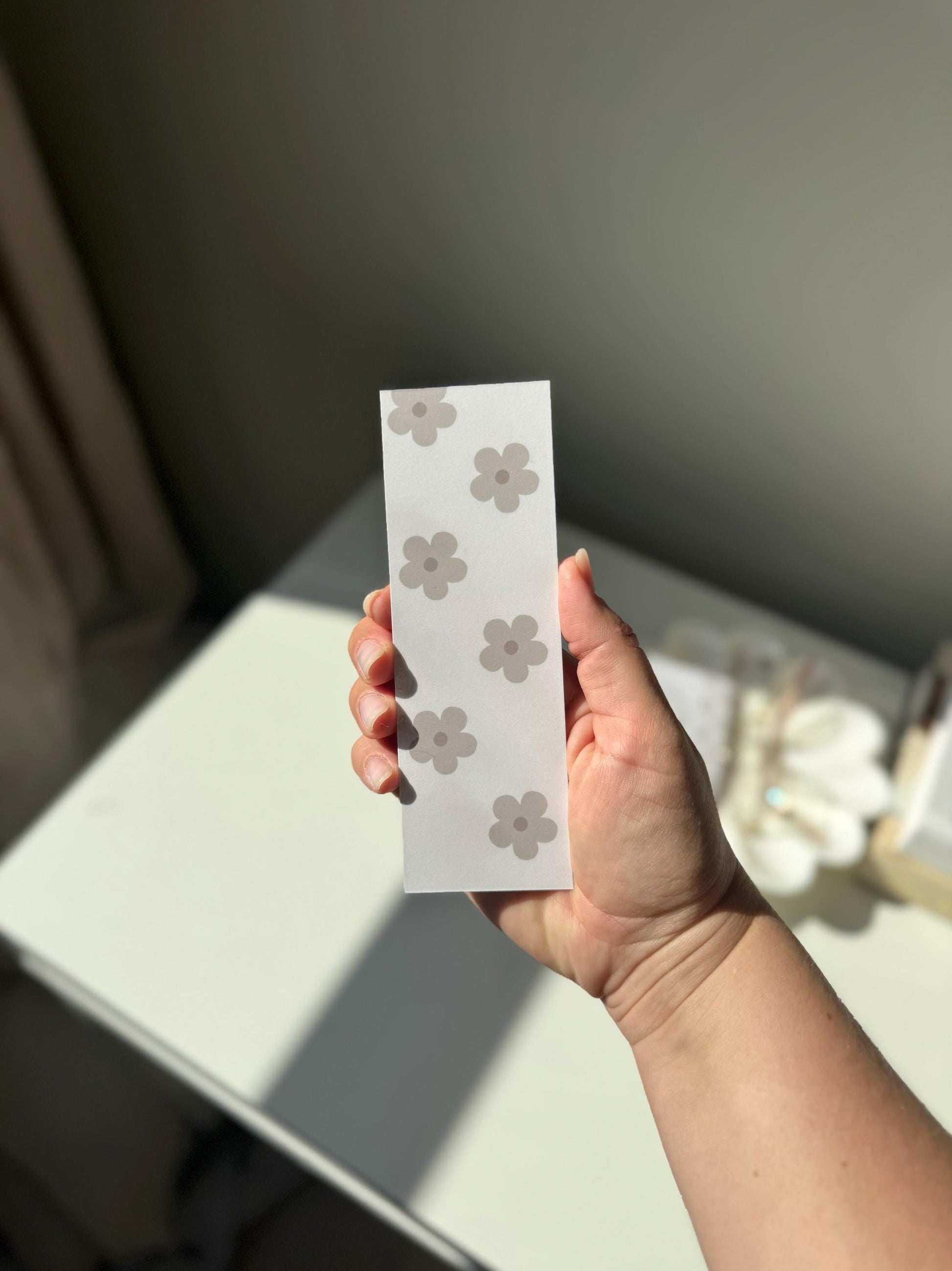 Cottage core Beige Floral Bookmark
