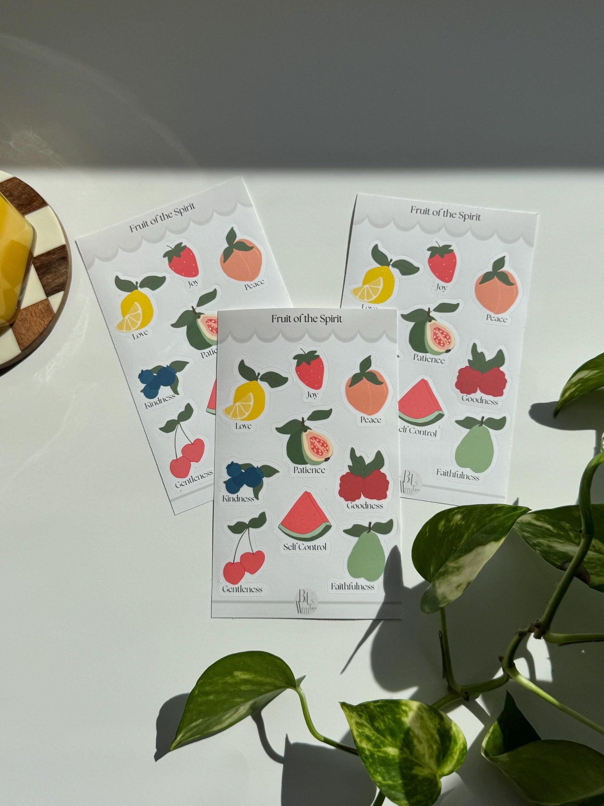 Fruits of the Spirit Sticker Sheet – Faith-Inspired Christian Stickers