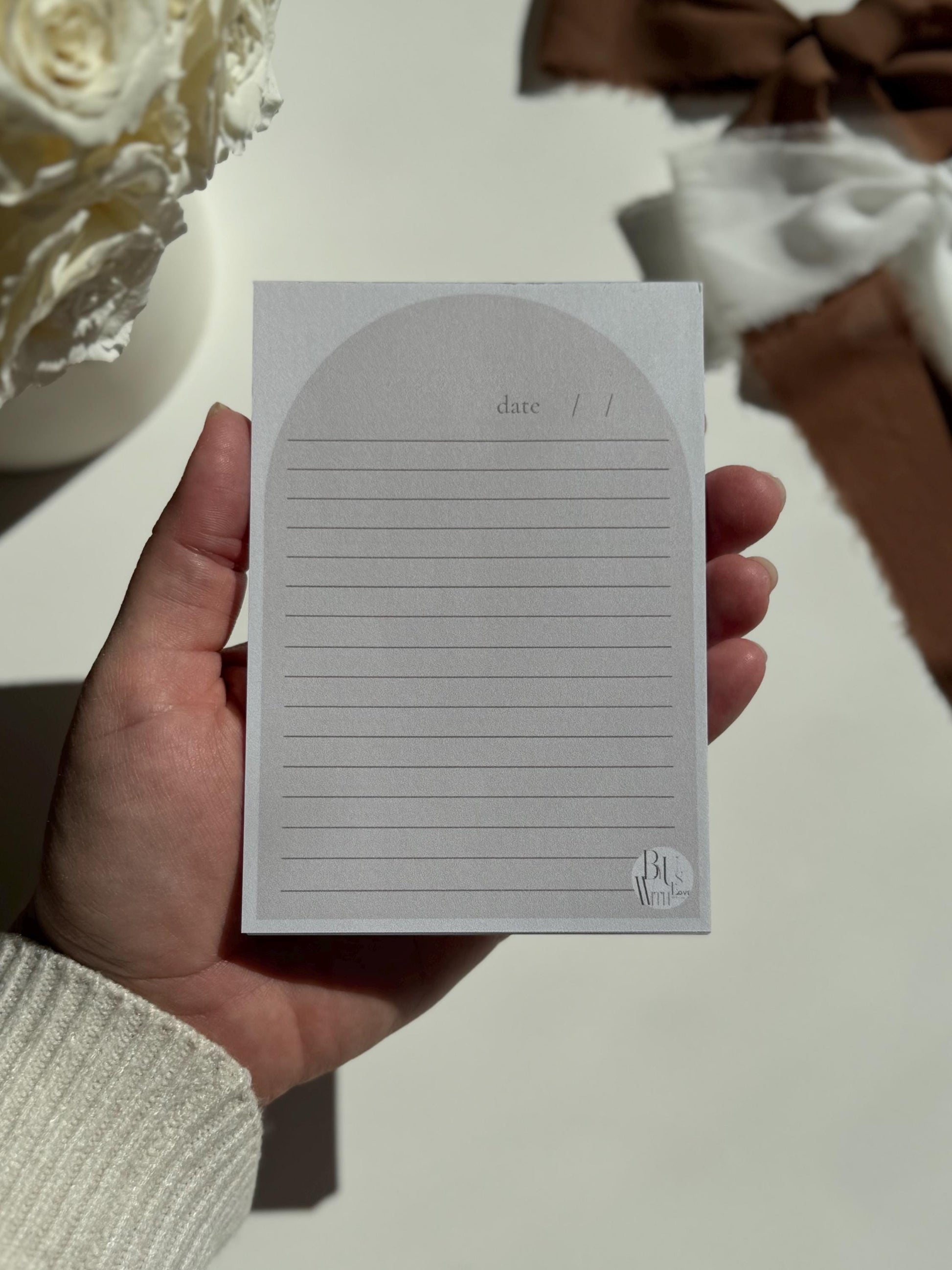 Beige Arched Design Notepad