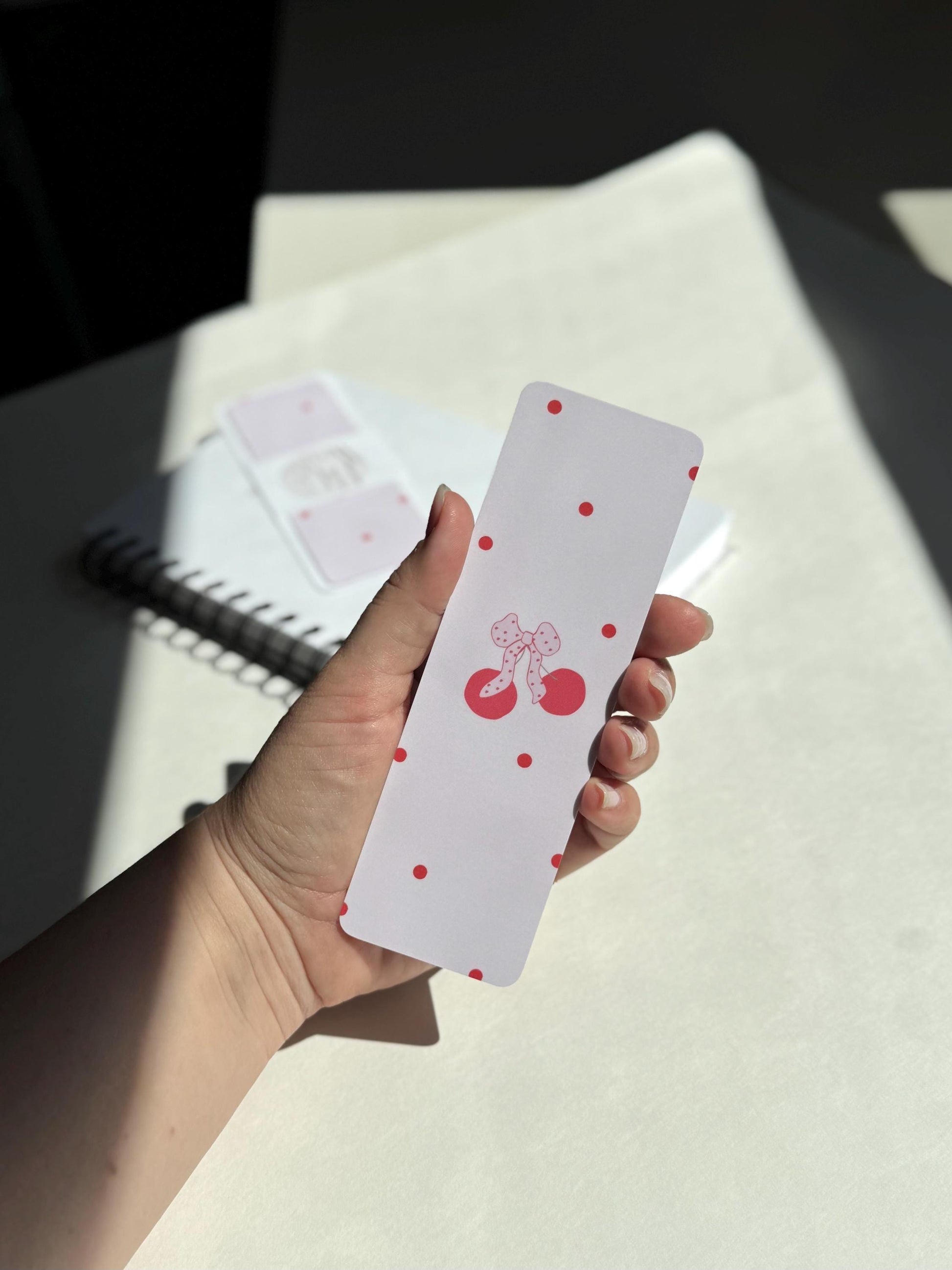 Double-Sided Cherry Bookmark