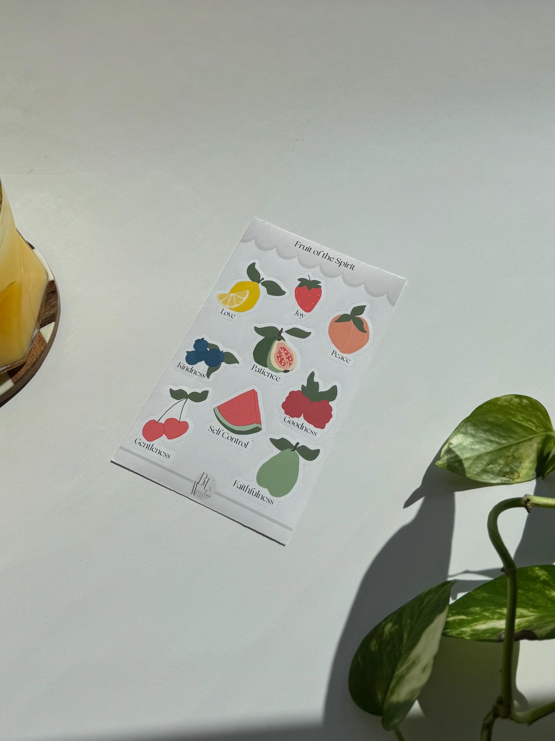 Fruits of the Spirit Sticker Sheet – Faith-Inspired Christian Stickers