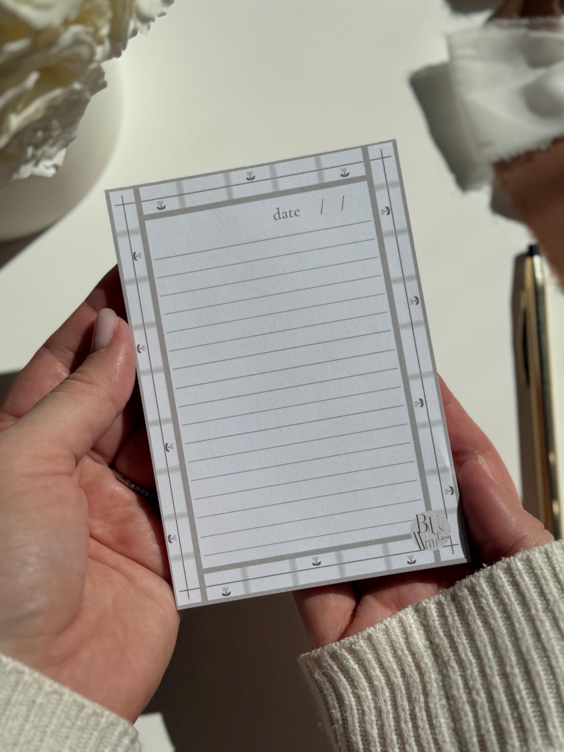 Beige Tulip Notepad