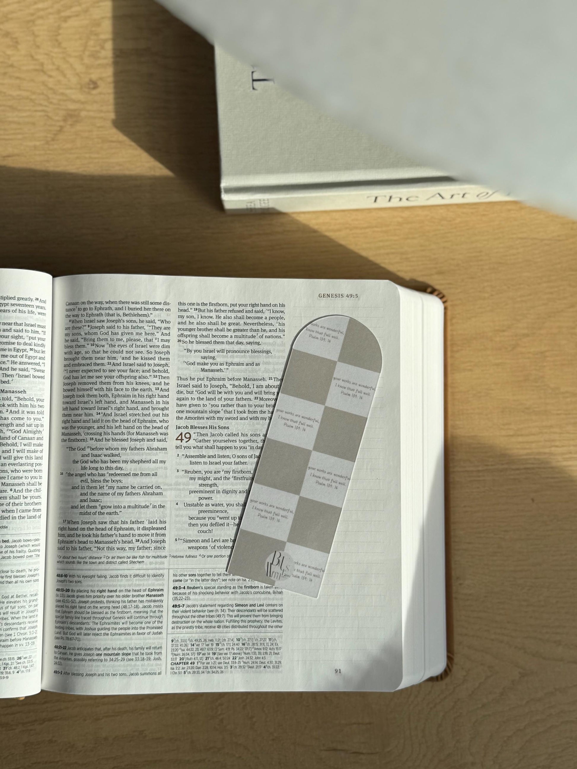 Minimalist Bow & Checkered Bible Bookmarks
