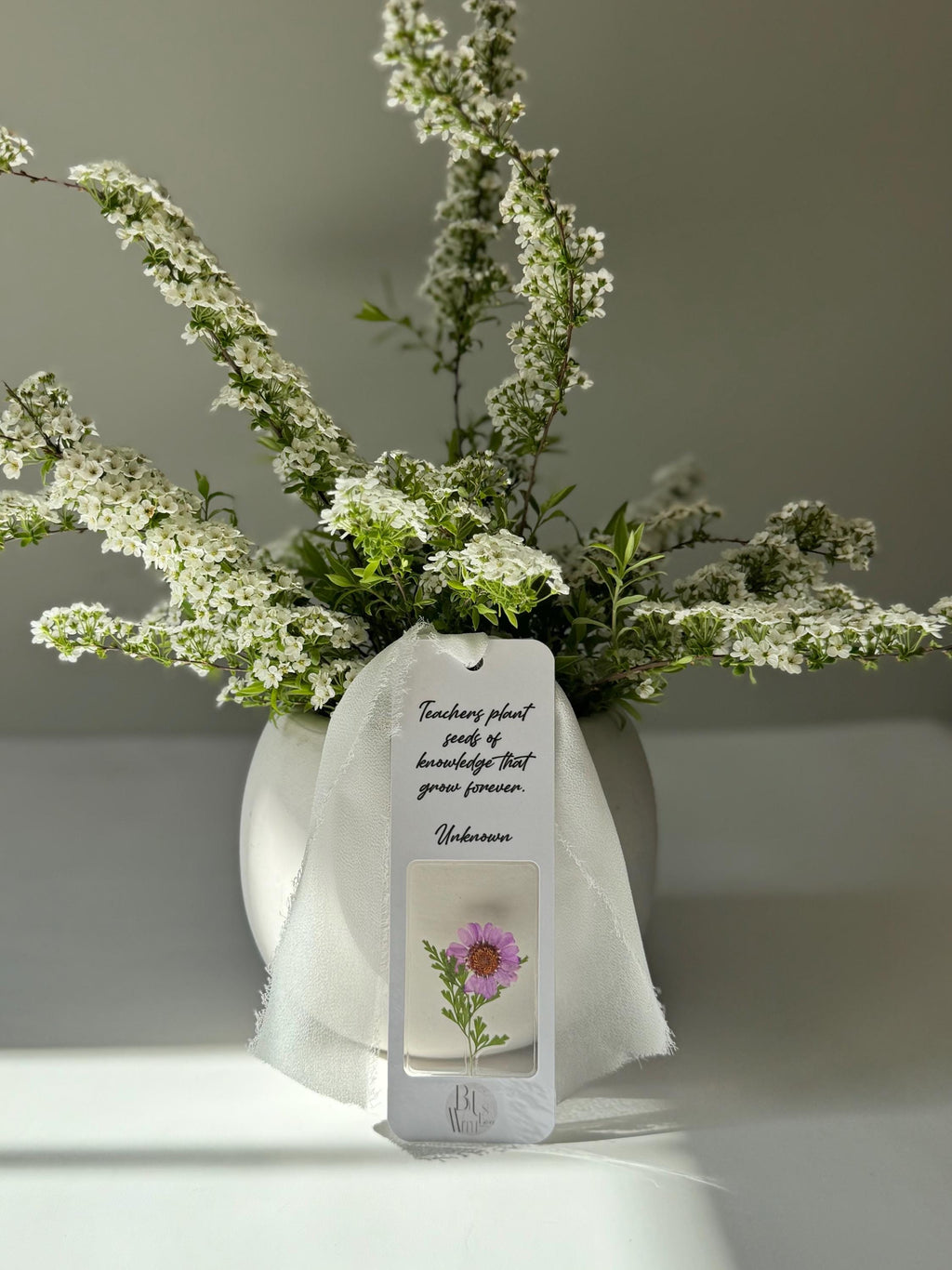 Pressed Flower Bookmark – Personalized Gift
