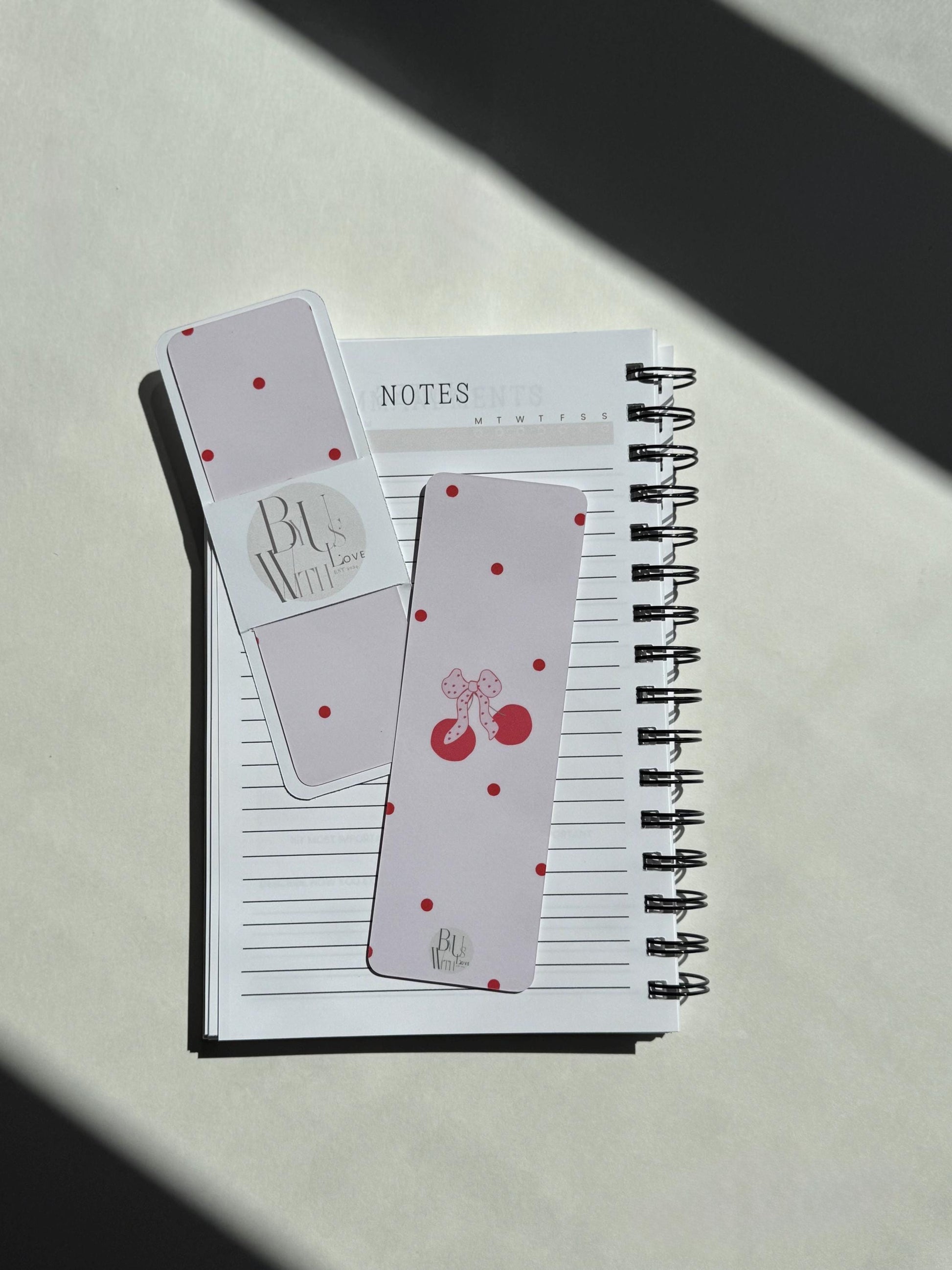 Double-Sided Cherry Bookmark