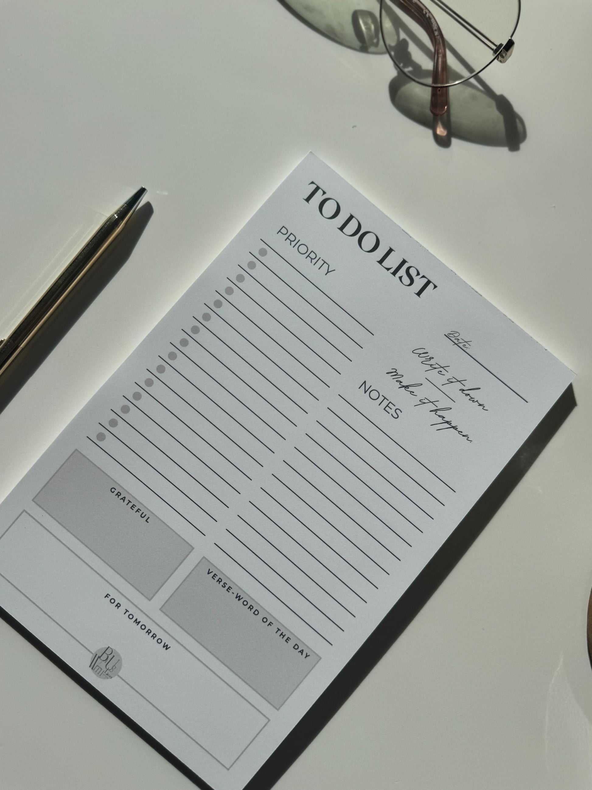 Neutral Daily To-Do List Notepad — Calm Your Chaos with Purposeful Planning