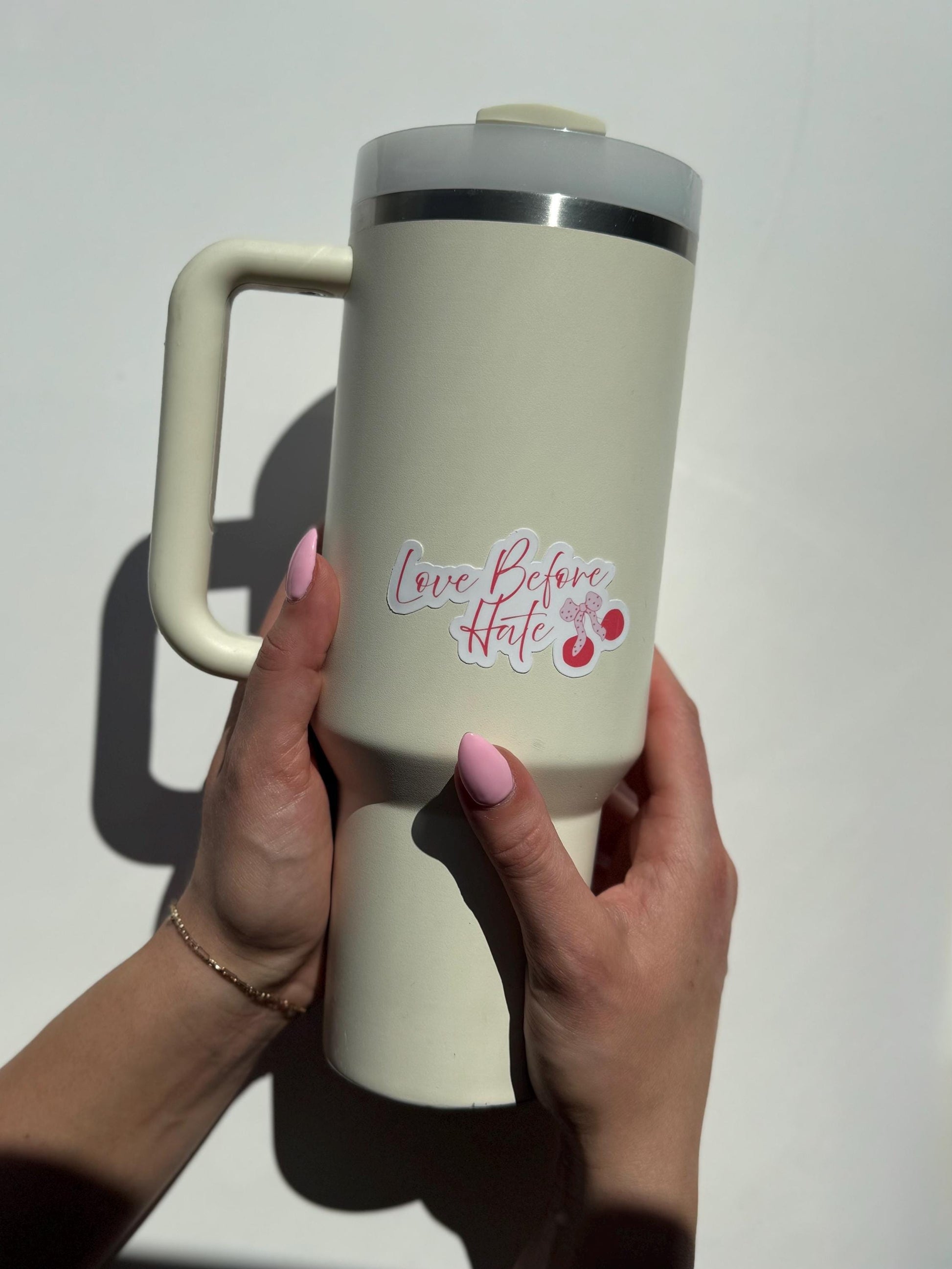 Love Over Hate - Cherry Sticker