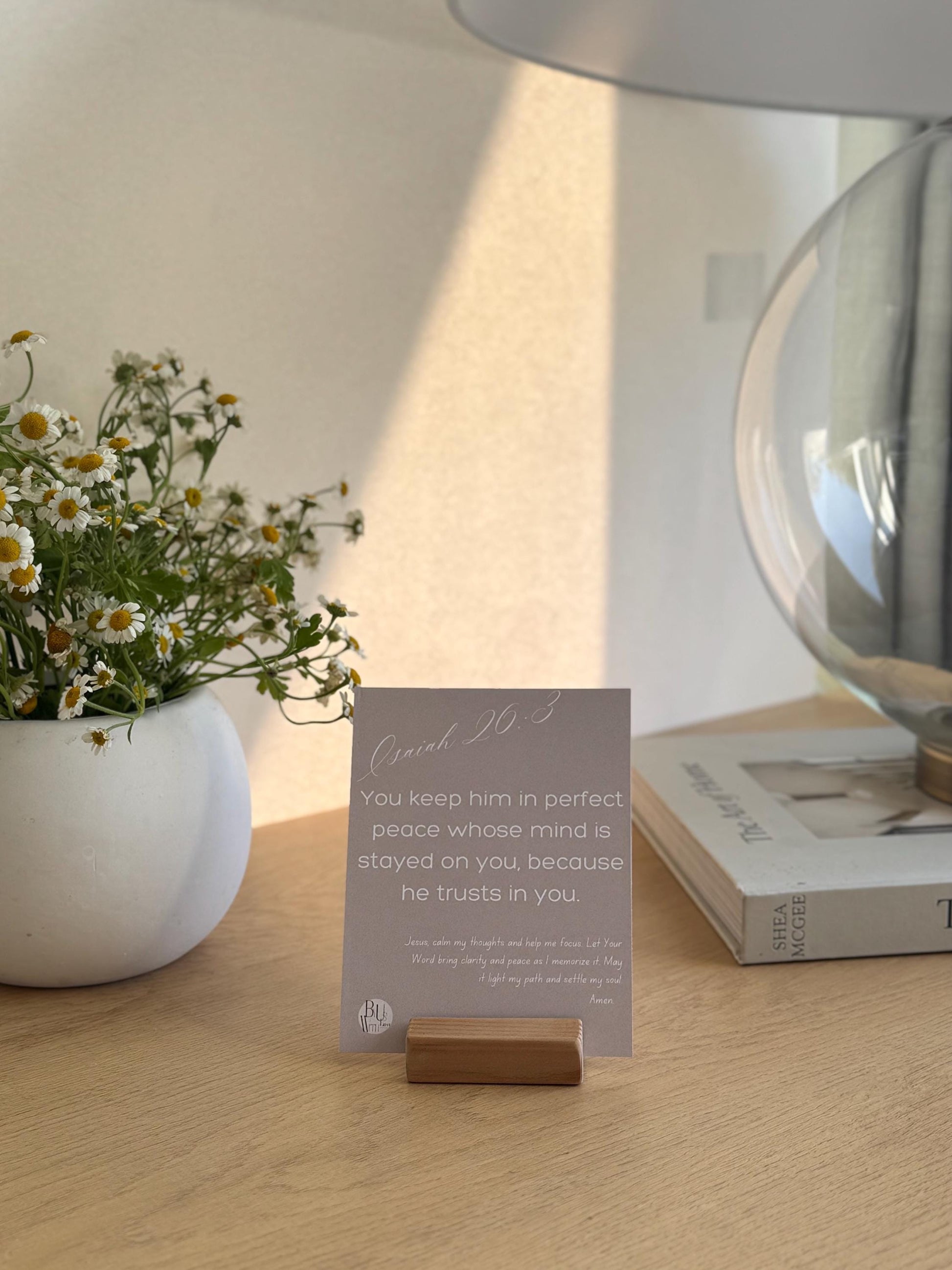 Bible Verse Cards – 12 Neutral Scripture Memory Cards with Prayer