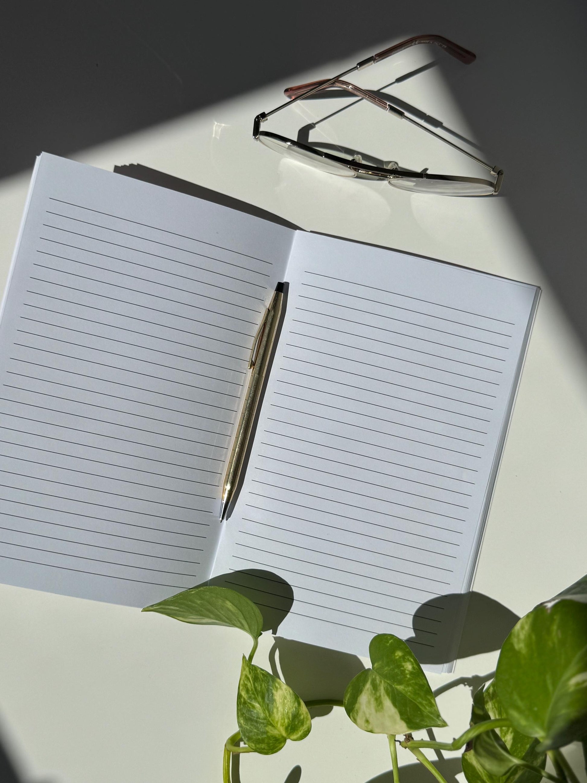Classic Blue Striped Notebook – Calm, Minimal, and Ready for Your Thoughts