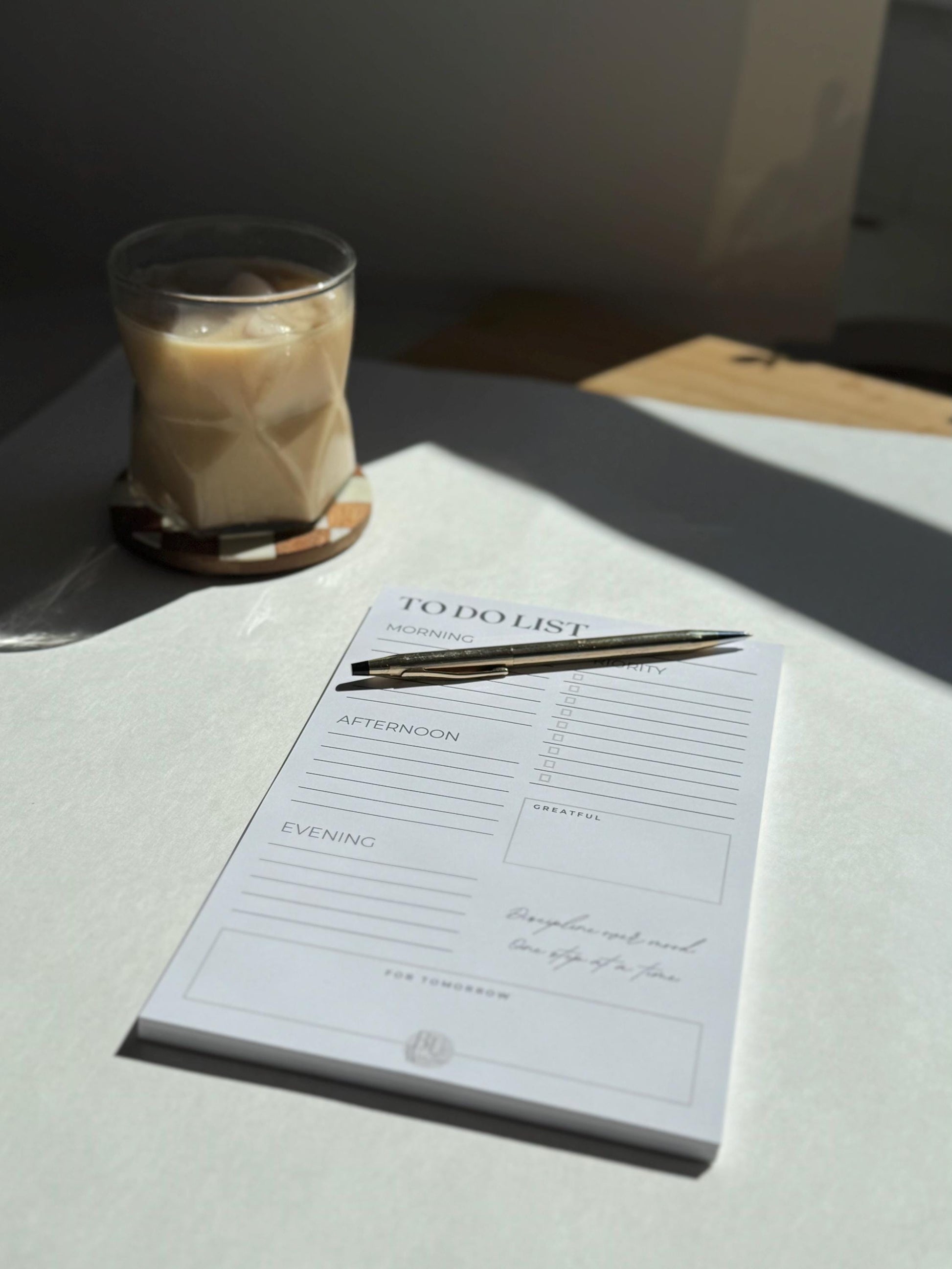 Beige Square - Inspirational To-Do List Notepad