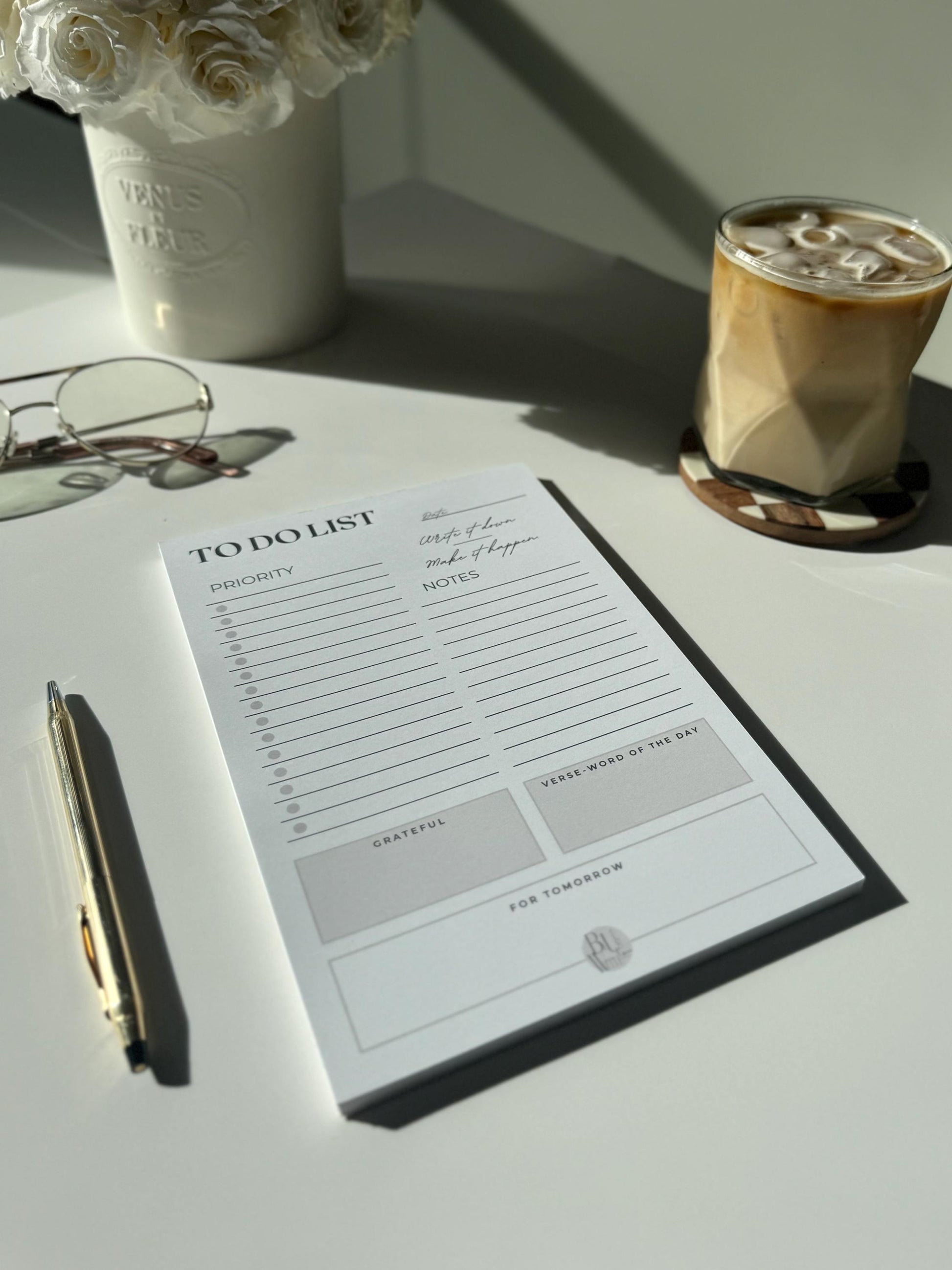 Neutral Daily To-Do List Notepad — Calm Your Chaos with Purposeful Planning